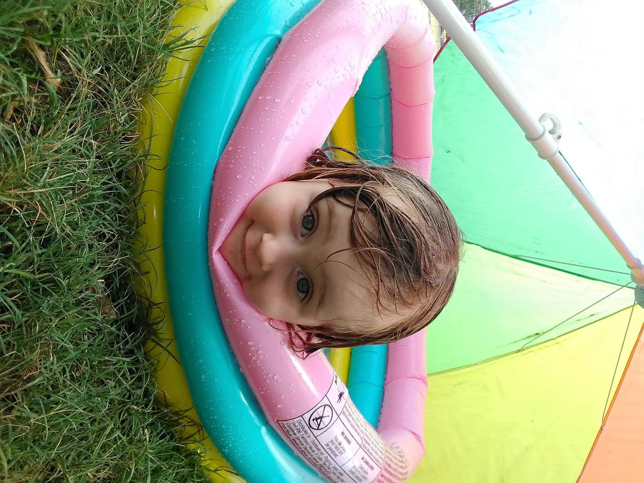 Evanee joined the competition — help win amazing prizes! child, circle, eye, fun, games, inflatable, joy, leisure, nose, person, pink, play, recreation, smile, summer