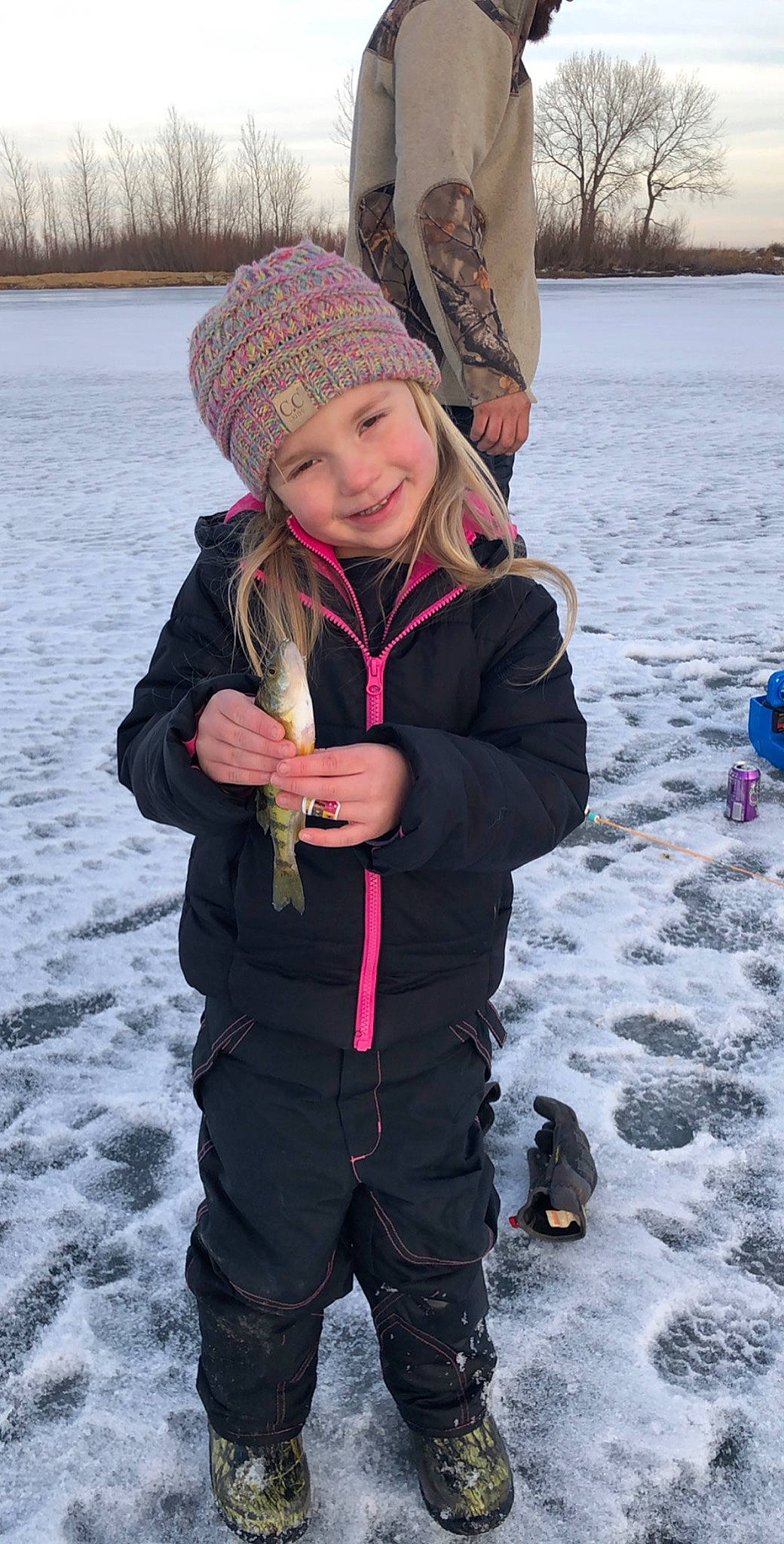 Kadence is registered to the contest to win money with this photo: child, freezing, headwear, ice, jacket, joy, outerwear, person, play, recreation, vacation, winter