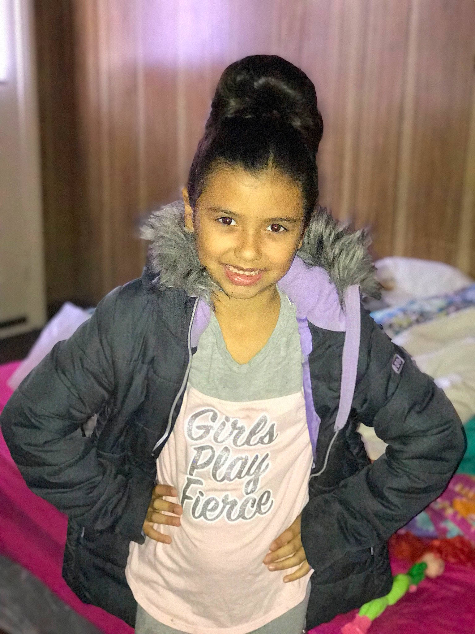 Aaliyah is registered to the contest to win money with this photo: black_hair, child, child_model, forehead, hair, hairstyle, joy, long_hair, person, smile