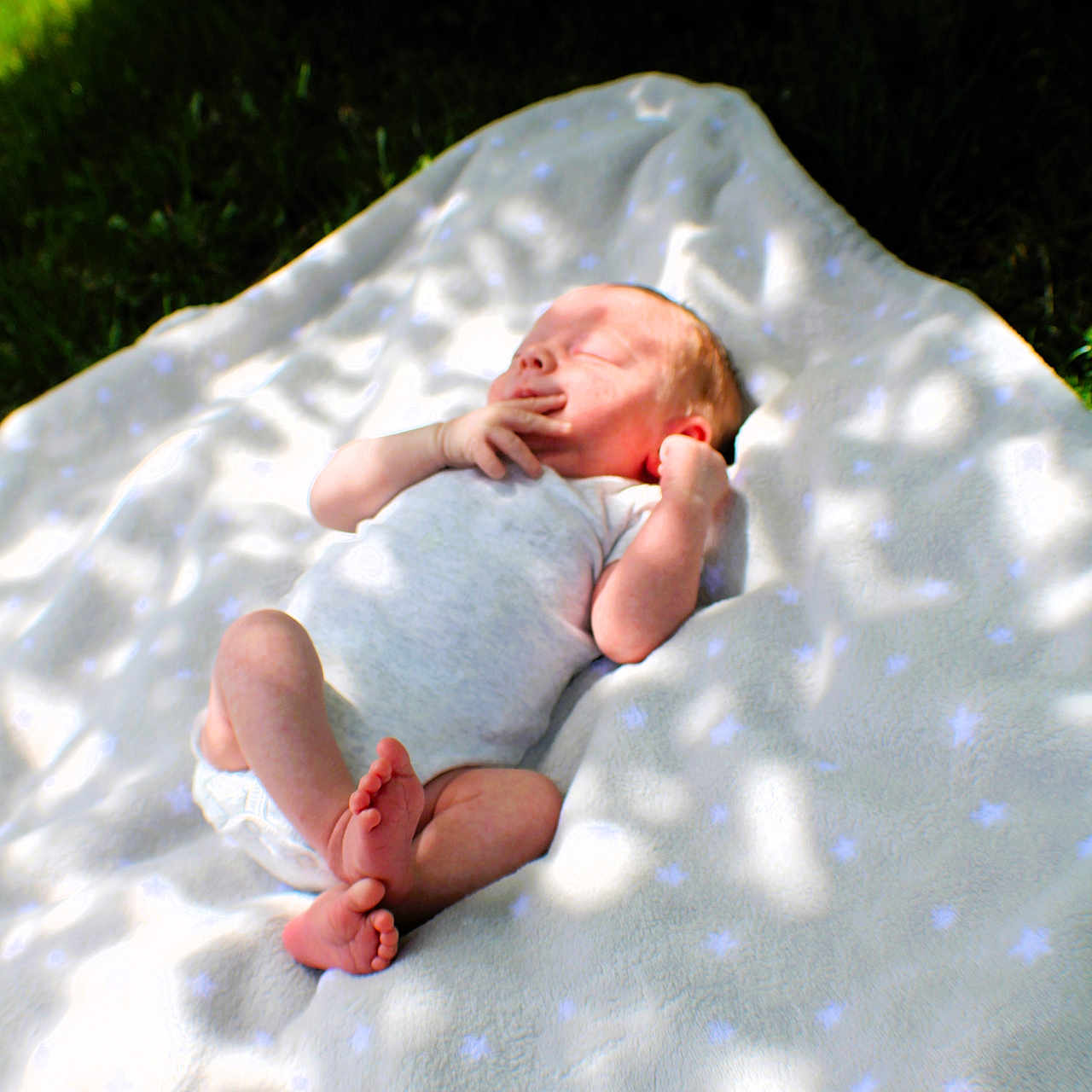 Dawson joined the competition — help win amazing prizes! baby, bed, blanket, bodypart, clothing, cradle, diaper, face, finger, furniture, glove, hand, head, newborn, person, photography, portrait, quilt, sleeping, towel