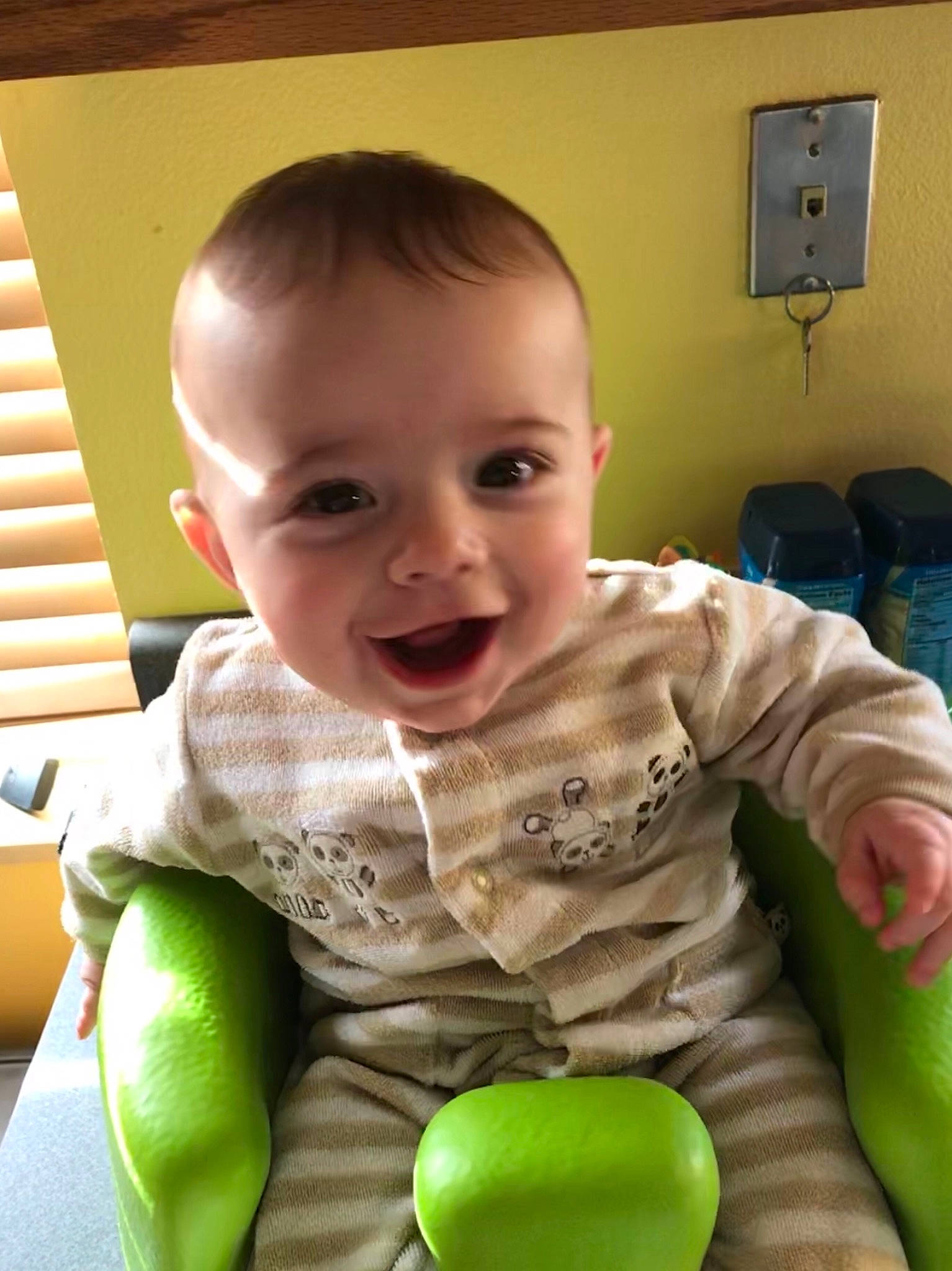 Deklan joined the competition — help win amazing prizes! boy, cheek, child, day, ear, eating, eye, finger, green, head, infant, iris, mouth, person, play, product, sitting, skin, smile, toddler