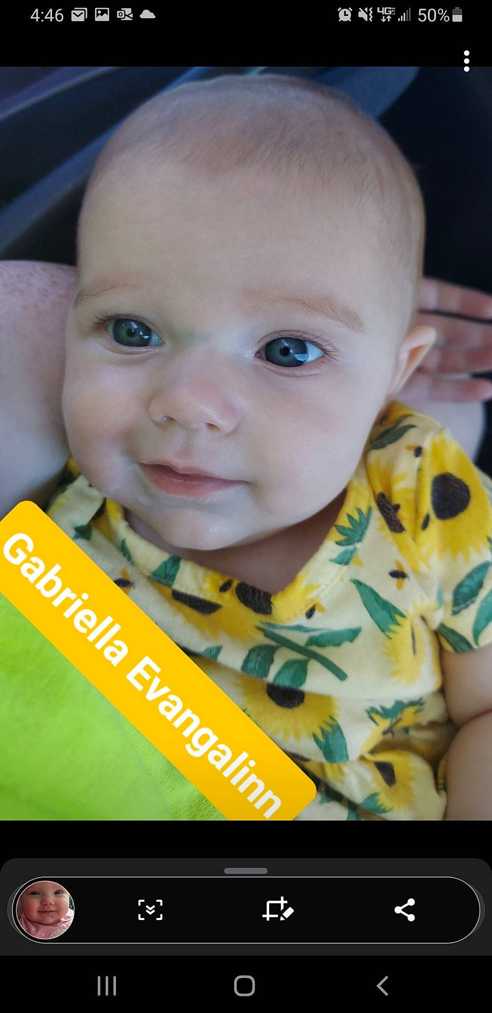 Gabriella joined the competition — help win amazing prizes! baby, baby_toddler_clothing, cheek, chin, eye, eyebrow, eyelash, flash_photography, font, forehead, fun, happy, iris, mouth, nose, person, product, skin, sleeve, smile