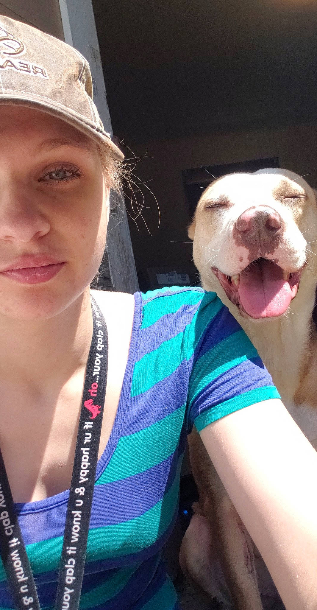 Jade joined the competition — help win amazing prizes! american_pit_bull_terrier, canidae, carnivore, dog, dog_breed, dog_walking, ear, fawn, non_sporting_group, nose, photography, pit_bull, puppy_love, selfie, skin, smile, snout