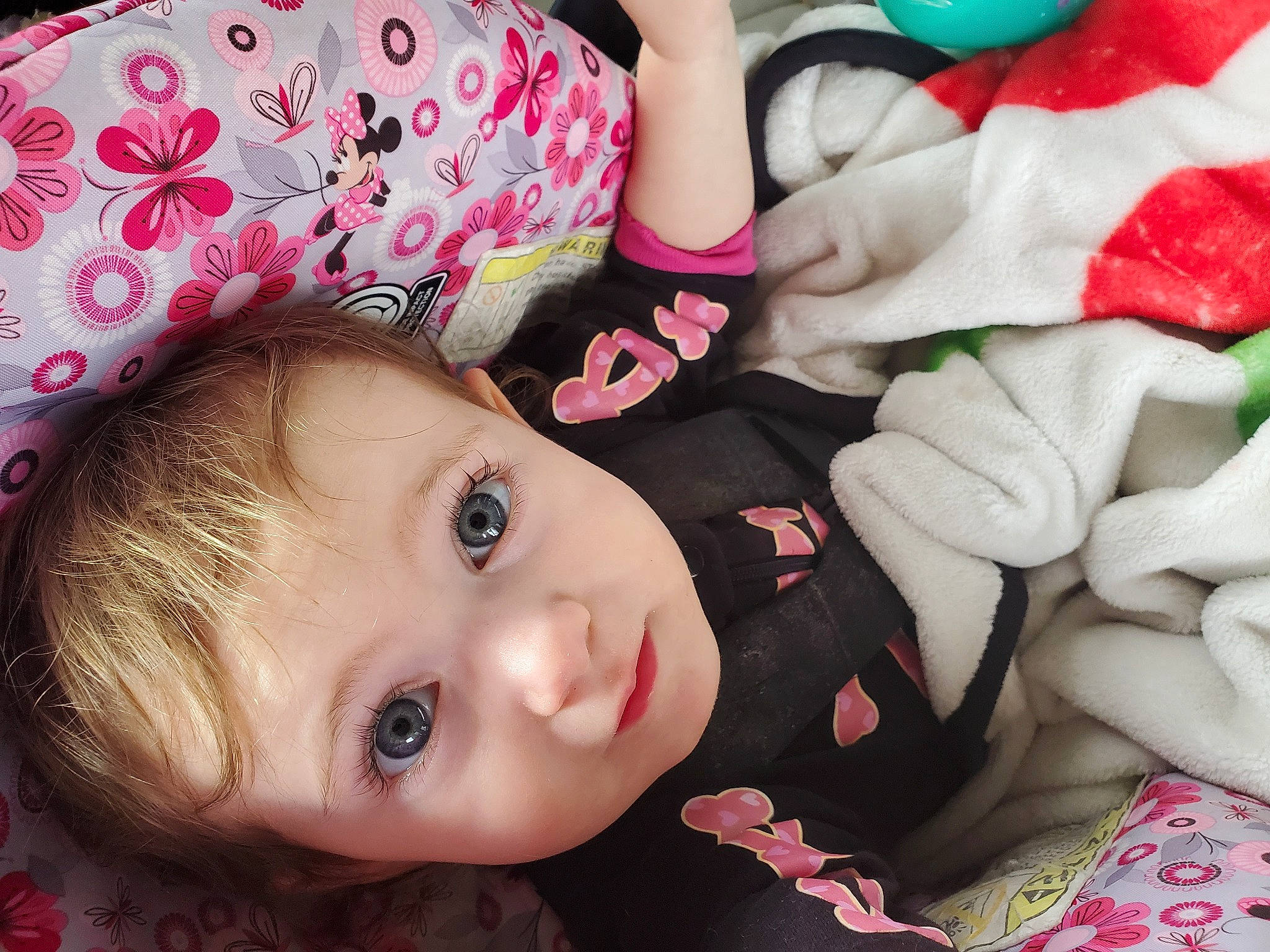 Legacy is registered to the contest to win money with this photo: baby_toddler_clothing, cheek, chin, cool, eye, eyebrow, eyelash, face, happy, head, iris, lip, mouth, nose, person, pink, red, skin, sleeve, toddler