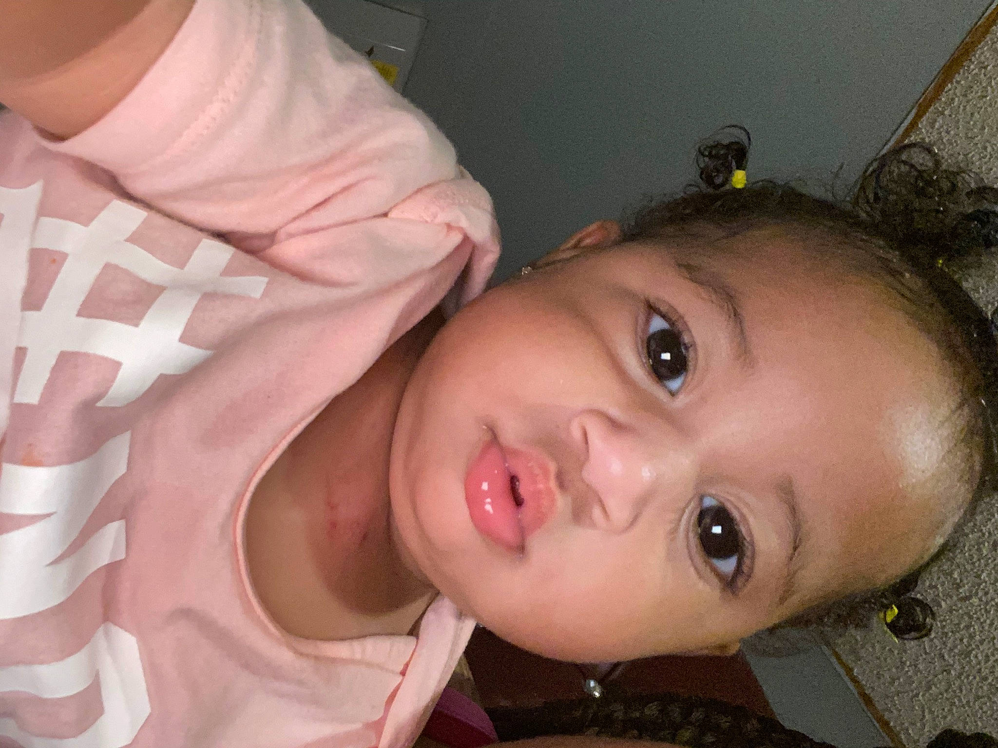 Dreamz is registered to the contest to win money with this photo: baby, black_hair, cheek, child, chin, ear, eye, eyebrow, eyelash, face, forehead, head, lip, mouth, neck, nose, person, pink, skin, smile