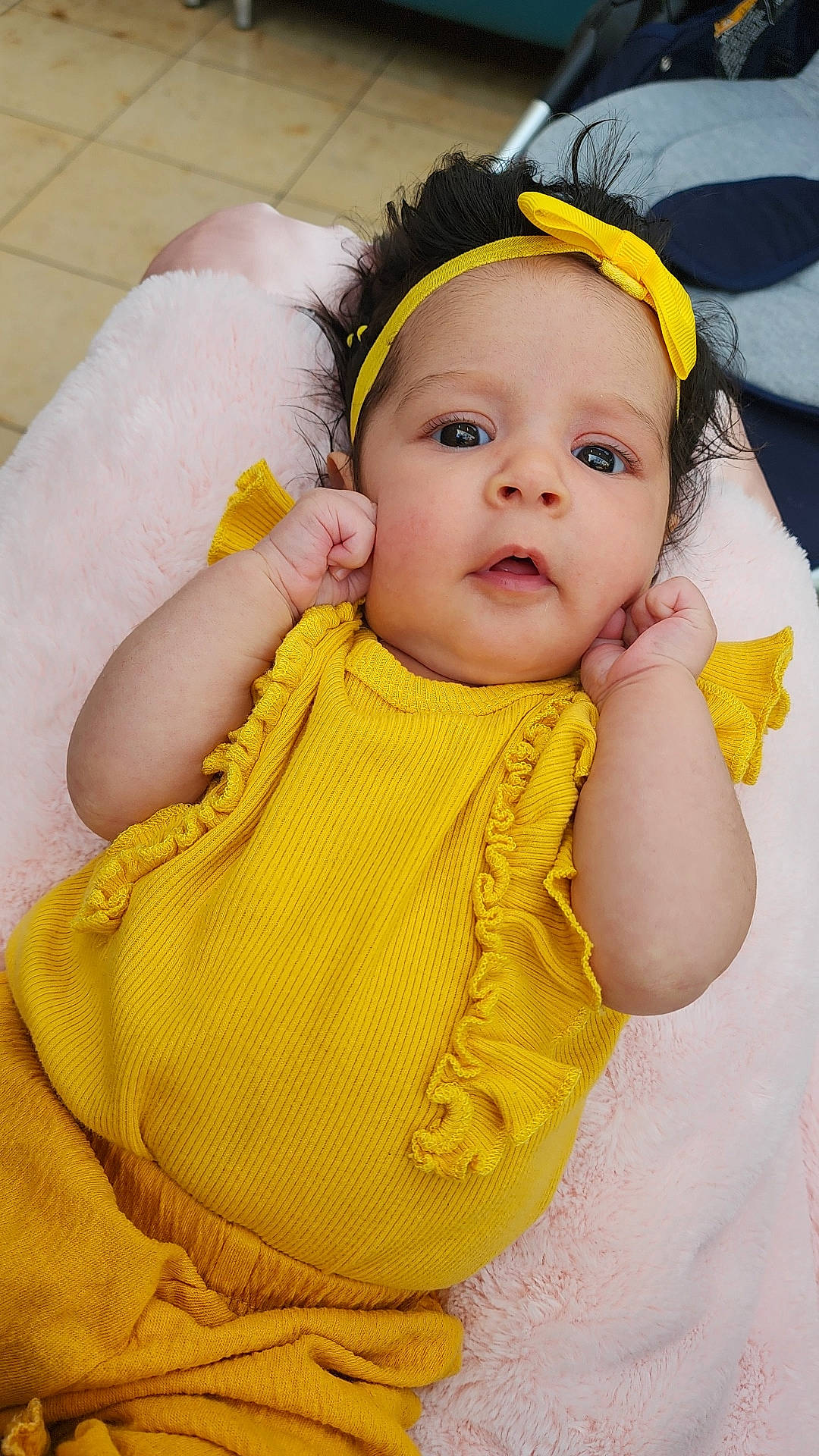 Natasha joined the competition — help win amazing prizes! baby, baby_toddler_clothing, cap, cheek, child, eye, eyelash, fashion_accessory, finger, fun, grass, happy, headband, headgear, iris, lip, person, skin, sleeve, toddler