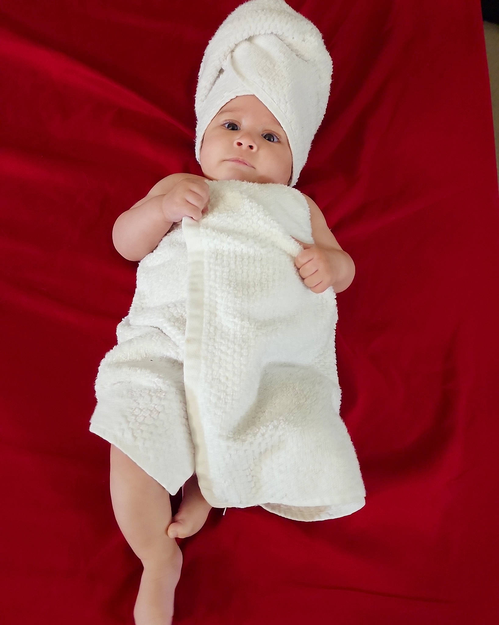 Natasha joined the competition — help win amazing prizes! baby, baby_sleeping, baby_toddler_clothing, cap, child, collar, comfort, day_dress, face, gesture, headwear, human_leg, knit_cap, linens, magenta, one_piece_garment, pattern, person, pink, sleeve