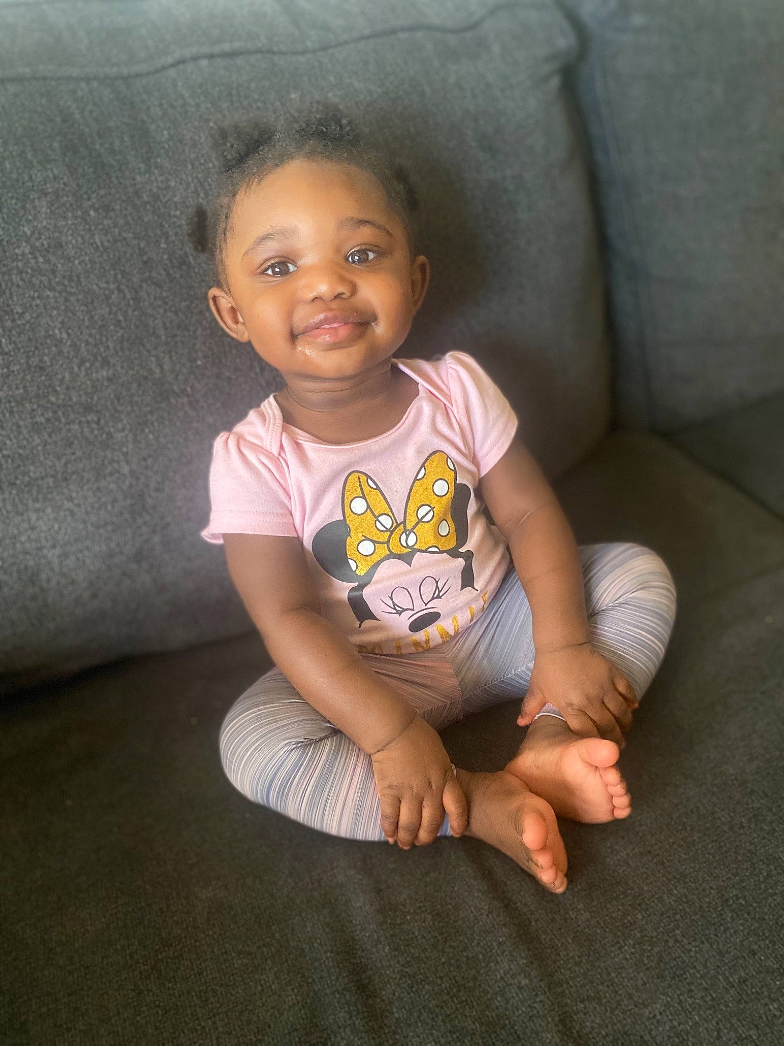 A'Mylah is registered to the contest to win money with this photo: arm, baby, baby_toddler_clothing, cheek, child, comfort, eye, finger, flash_photography, floor, flooring, fun, hand, happy, joy, mouth, nose, person, skin, sleeve