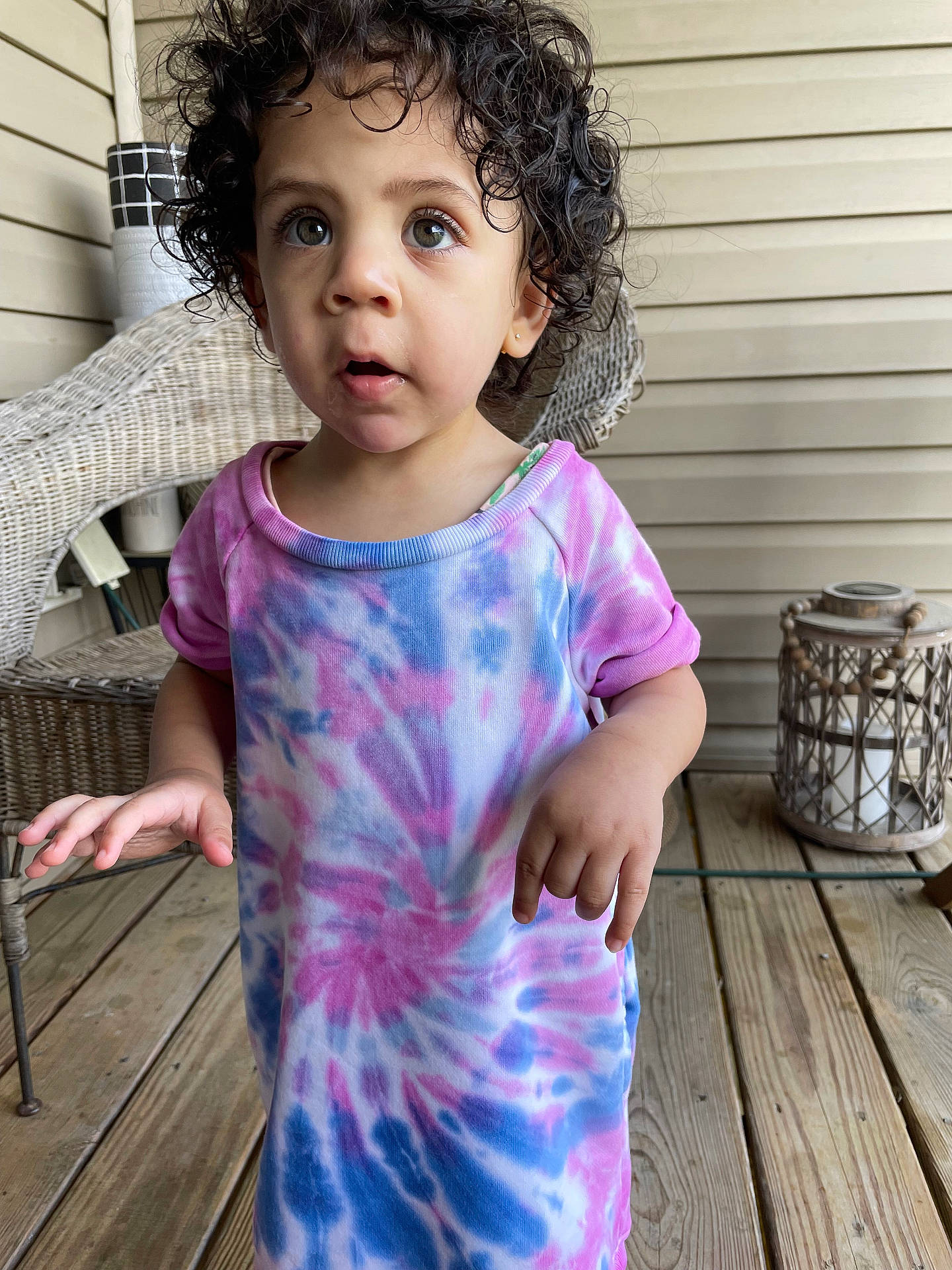 Jaelynn joined the competition — help win amazing prizes! architecture, building, child, clothing, dress, face, female, girl, hardwood, head, house, housing, jar, person, photography, porch, portrait, sleeve, t_shirt, wood