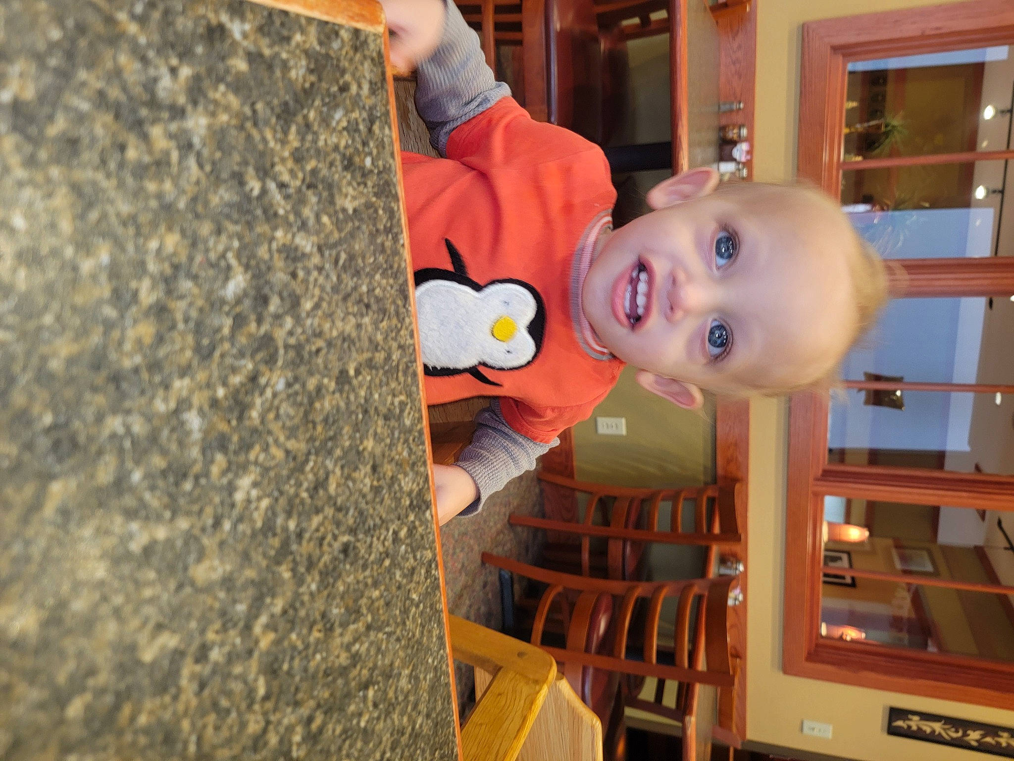 Kahlil joined the competition — help win amazing prizes! baby, baby_products, baby_toddler_clothing, baby_toys, child, flooring, fun, hairstyle, happy, house, nose, orange, person, room, shelf, smile, toddler, toy, wood