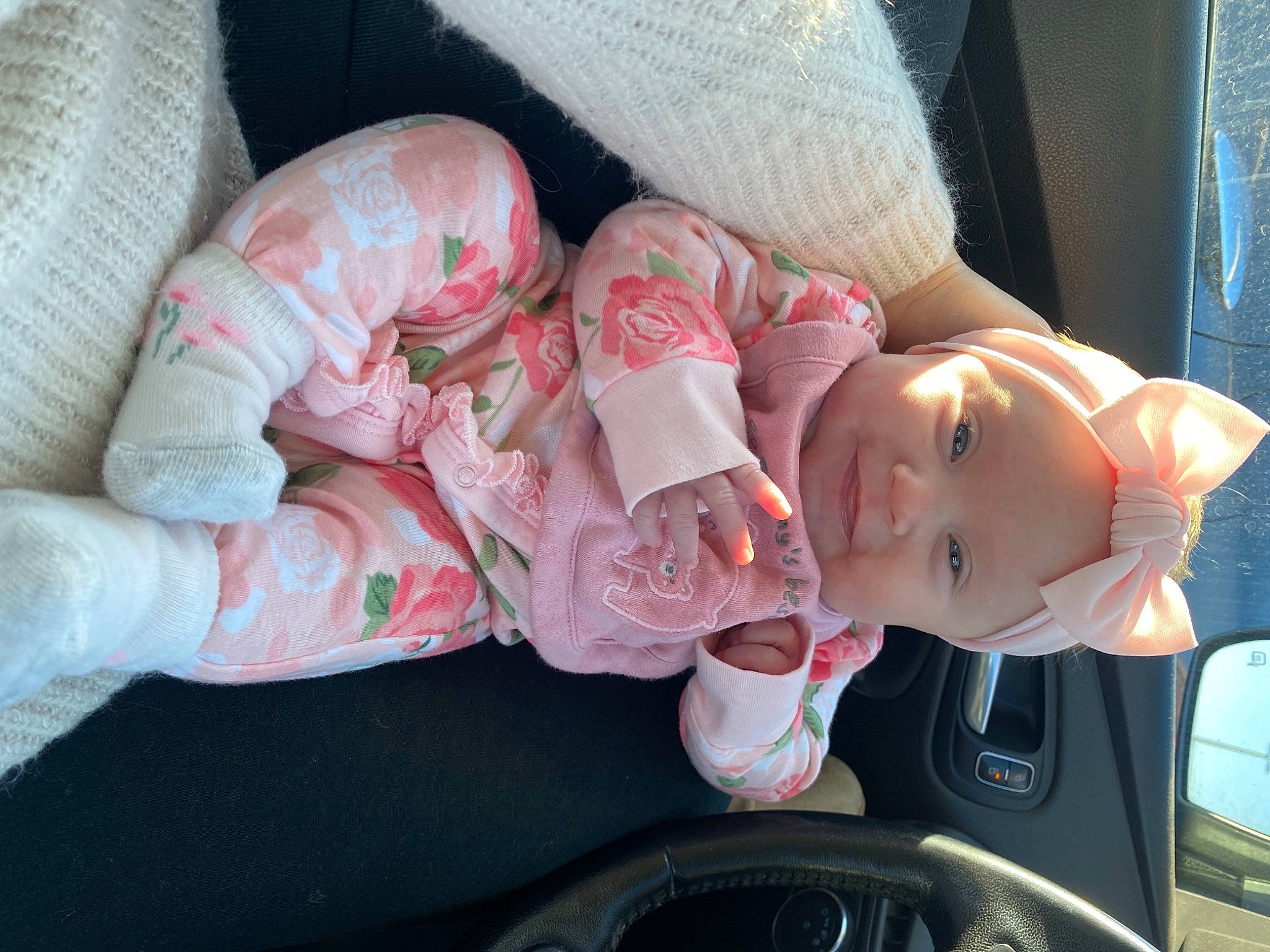 Annabella joined the competition — help win amazing prizes! baby, baby_carriage, baby_sleeping, child, comfort, couch, doll, eye, finger, hairstyle, hat, head, headgear, headwear, human_body, lip, mouth, person, pink, skin