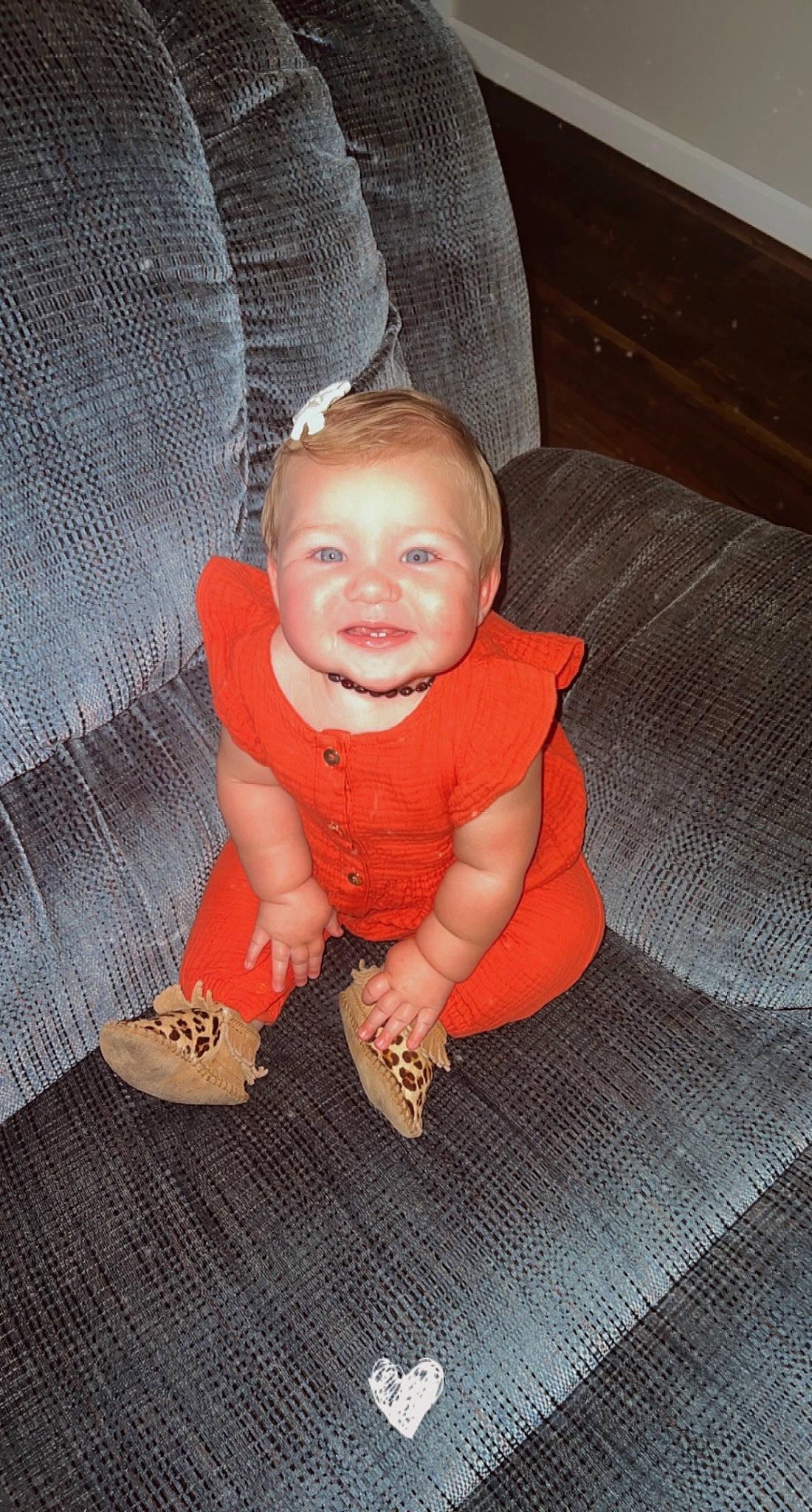 Rorey joined the competition — help win amazing prizes! baby, baby_toddler_clothing, cheek, child, comfort, eye, face, finger, flash_photography, floor, flooring, fun, happy, hardwood, joy, leg, person, skin, smile, thumb