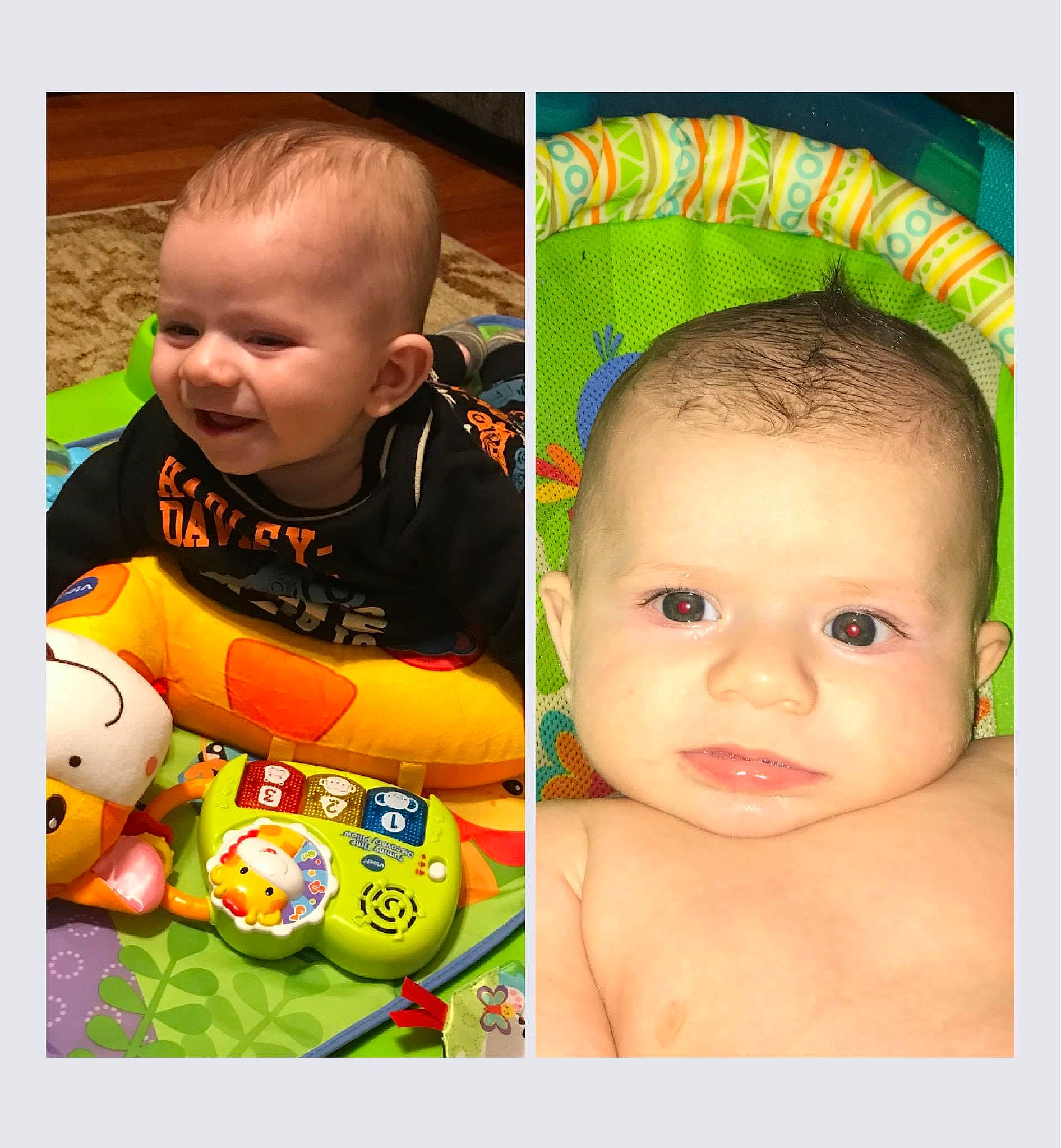 Brantley joined the competition — help win amazing prizes! baby, baby_toddler_clothing, cheek, ear, eye, eyebrow, eyelash, face, facial_expression, hairstyle, happy, head, iris, mammal, mouth, neck, nose, person, skin, sleeve