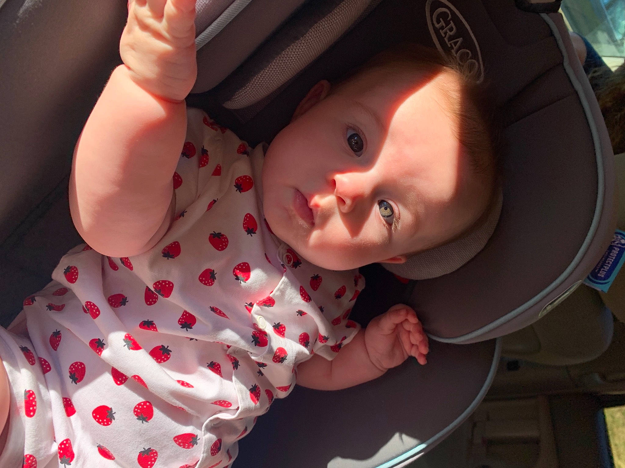 Emberlee is registered to the contest to win money with this photo: arm, baby, beauty, cheek, child, chin, cool, design, eye, face, facial_expression, fun, hand, head, lip, mouth, nose, person, skin, smile