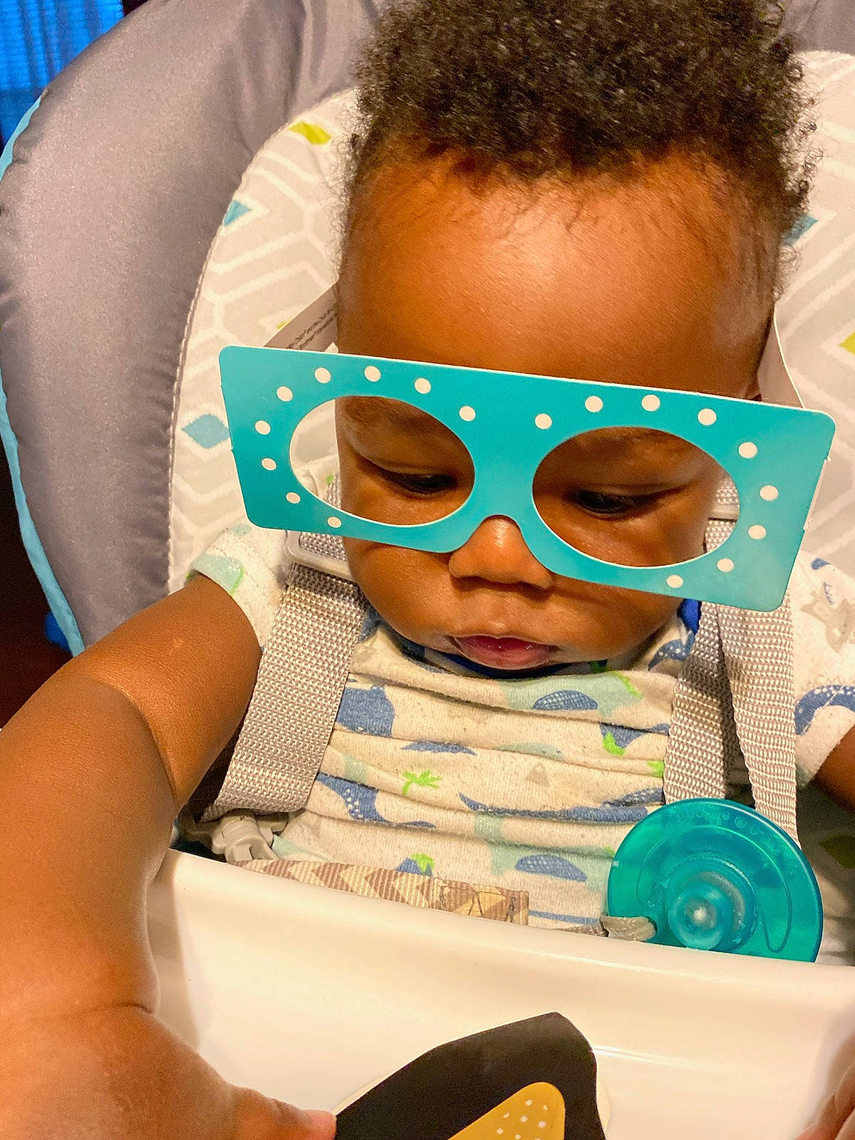 Taylin is registered to the contest to win money with this photo: baby, baby_toddler_clothing, blue, comfort, cool, eye, eyebrow, eyelash, eyewear, goggles, happy, headgear, mouth, nose, person, personal_protective_equipment, sleeve, sunglasses, t_shirt, toddler