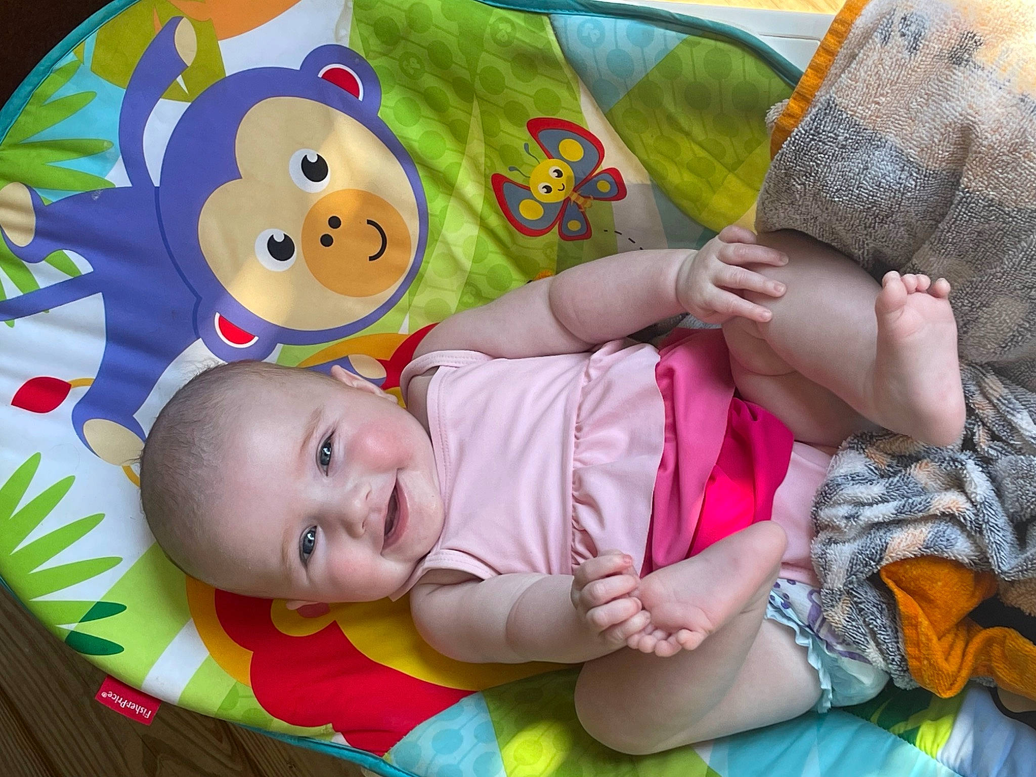 Freya joined the competition — help win amazing prizes! art, baby, baby_products, baby_toddler_clothing, baby_toys, bedtime, cheek, child, comfort, fun, grass, happy, human, joy, linens, pattern, person, room, smile, textile