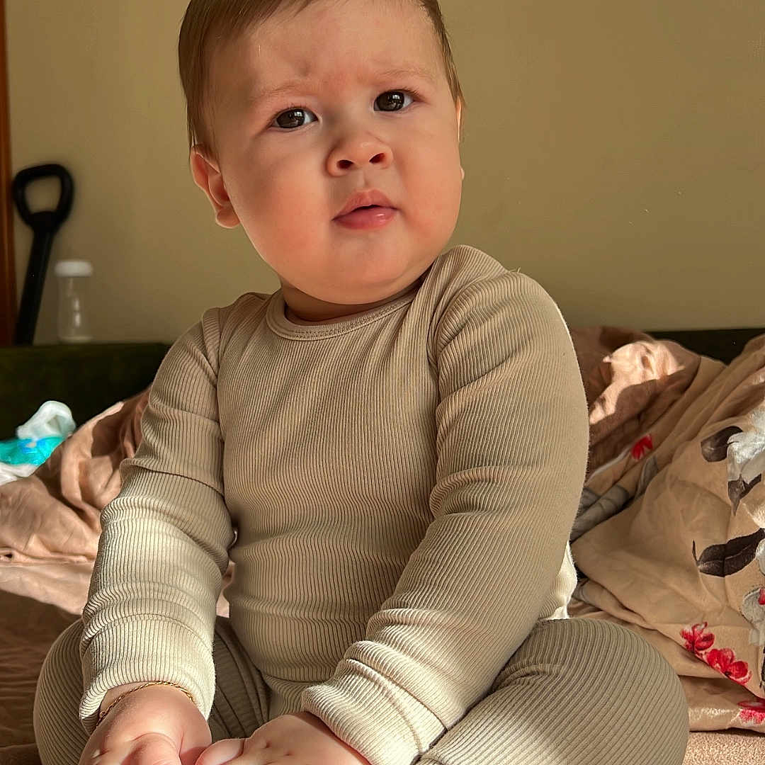 Lucas joined the competition — help win amazing prizes! ankle, baby, barefoot, bed, bedroom, blanket, bodypart, clothing, couch, face, finger, furniture, hand, happy, head, heel, indoors, newborn, pants, person