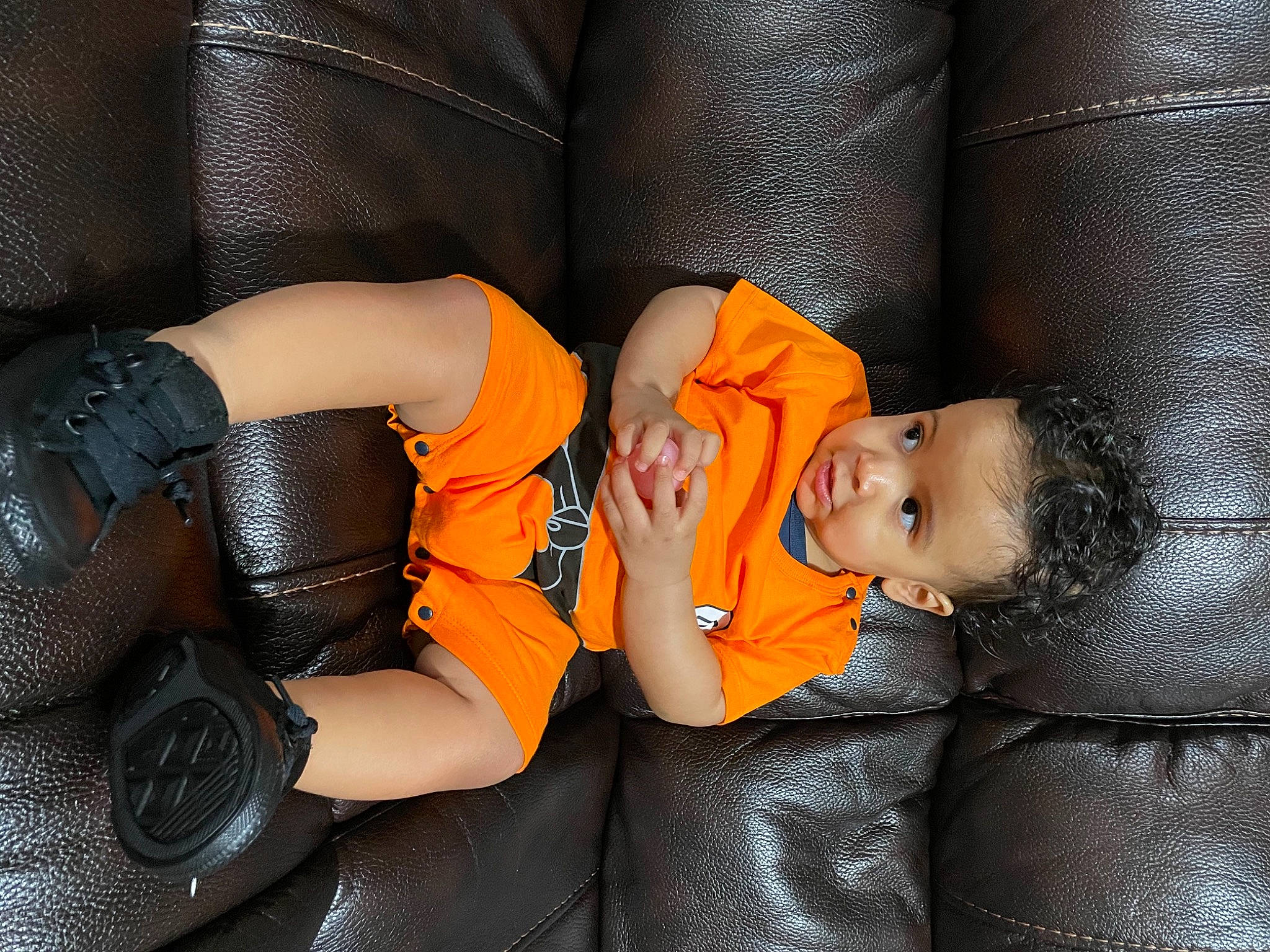 Jadiel joined the competition — help win amazing prizes! auto_part, baby, baby_carriage, baby_products, baby_toddler_clothing, car_seat, chair, child, comfort, fun, human_leg, knee, lap, leg, nap, person, room, sitting, sock, thigh
