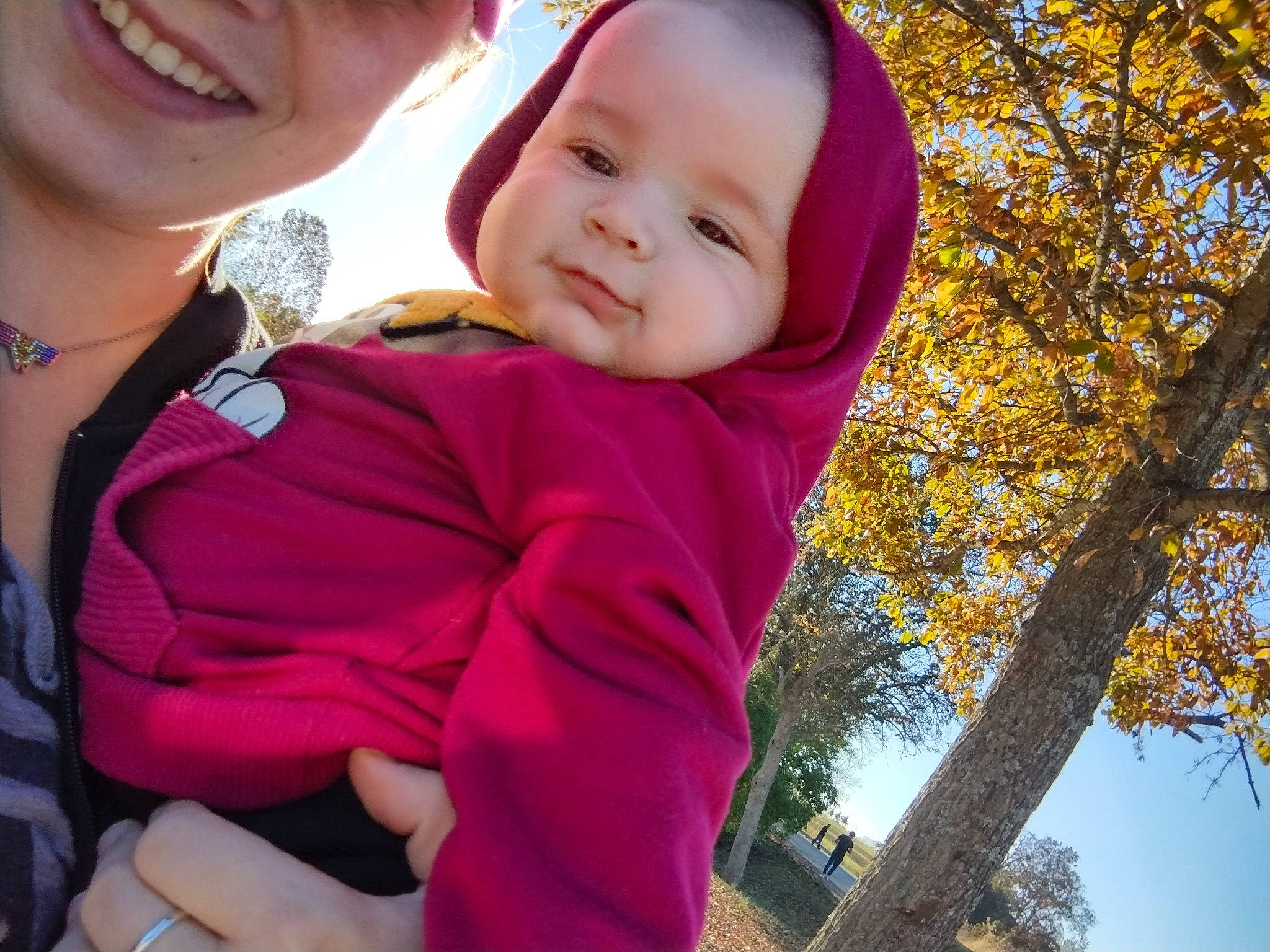 Omar joined the competition — help win amazing prizes! baby, baby_toddler_clothing, cheek, eye, face, gesture, hand, happy, head, iris, lip, mouth, people_in_nature, person, pink, plant, skin, smile, sunlight, toddler