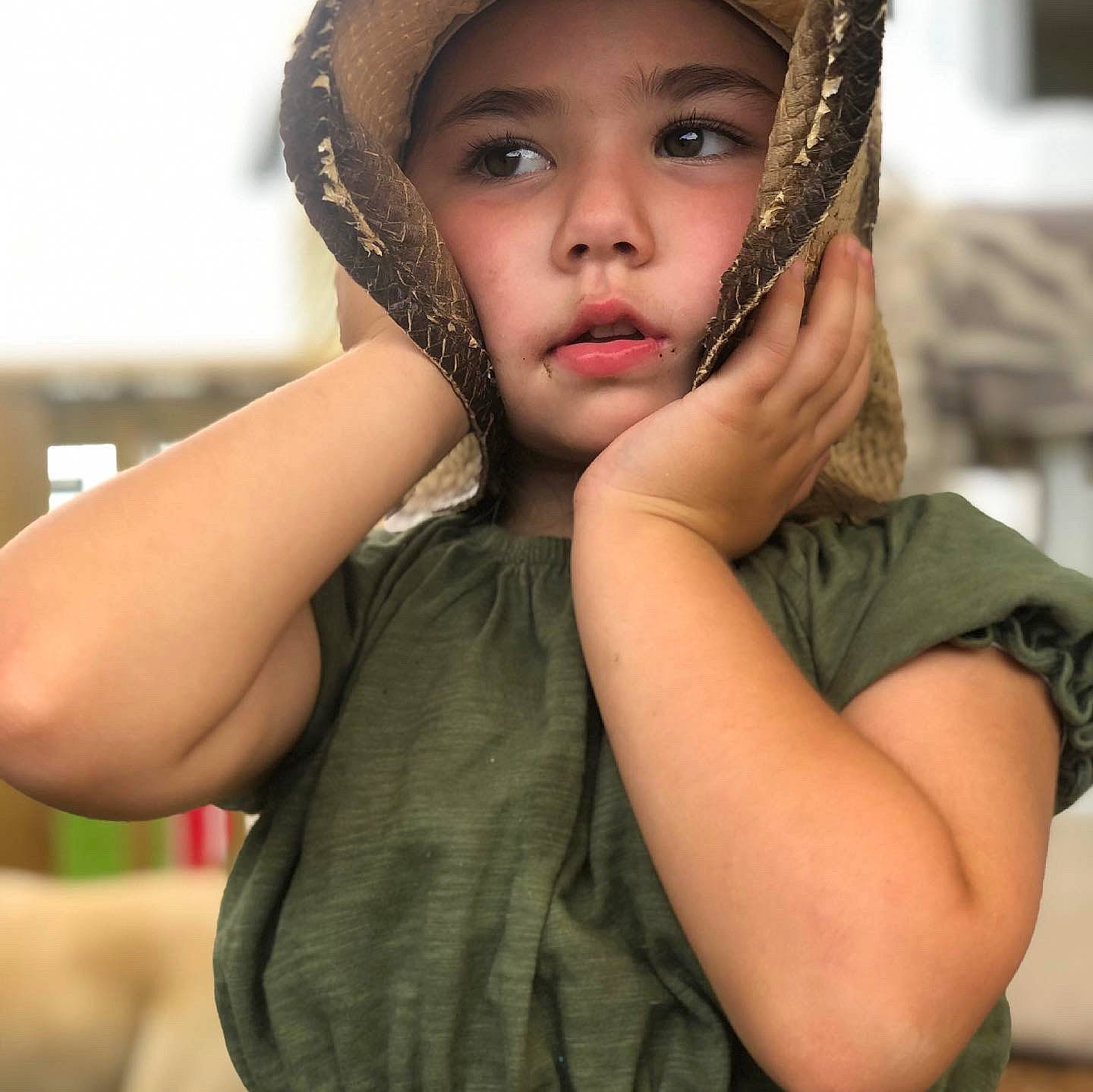 Olivia Shea joined the competition — help win amazing prizes! arm, black_hair, elbow, eye, eyebrow, eyelash, face, finger, flash_photography, gesture, hair, hand, happy, hat, head, headwear, lip, people_in_nature, person, skin