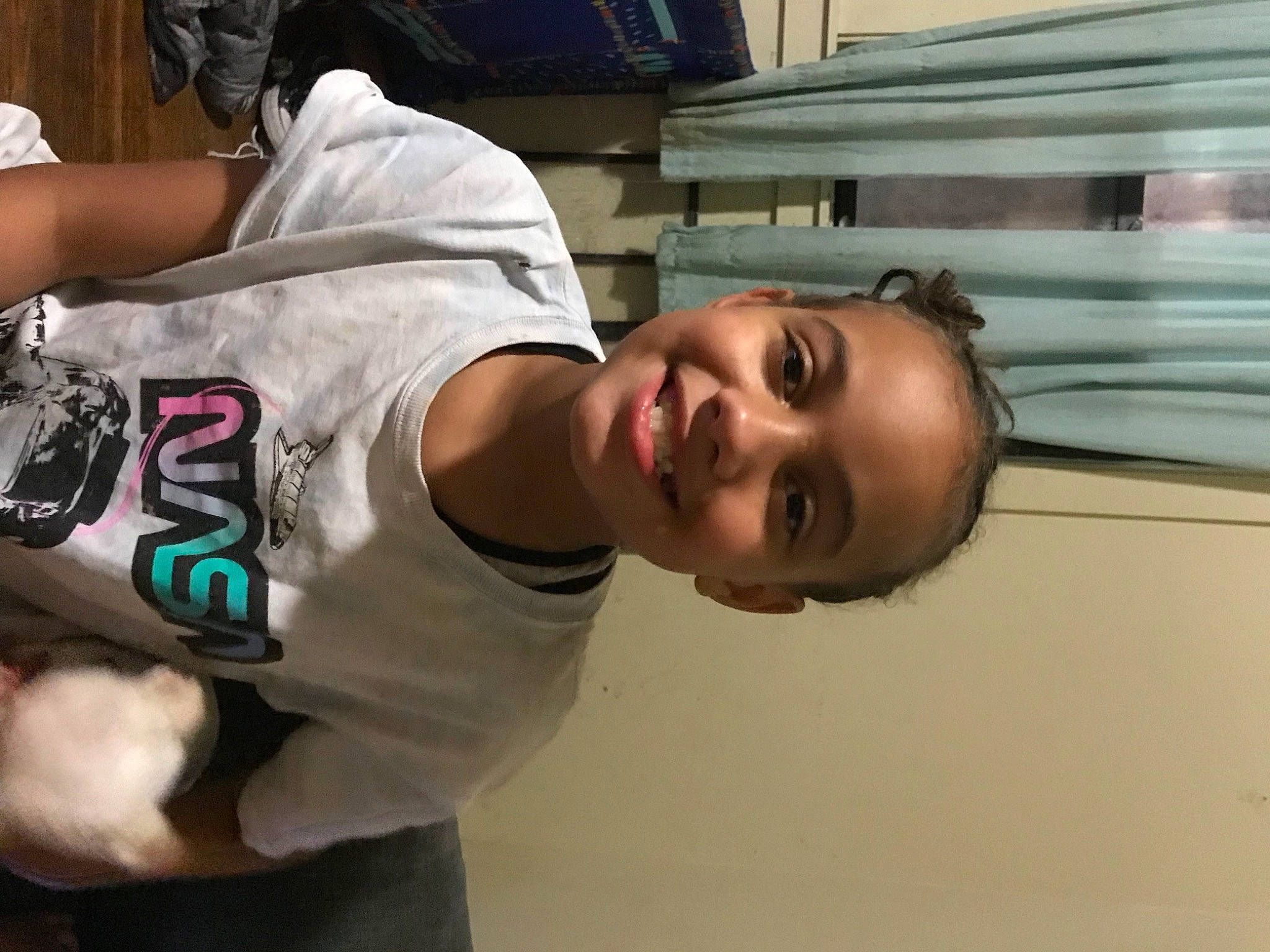 Rose'Mary joined the competition — help win amazing prizes! abdomen, chest, child, elbow, eyewear, fun, happy, joy, person, room, sitting, smile, t_shirt, wrist