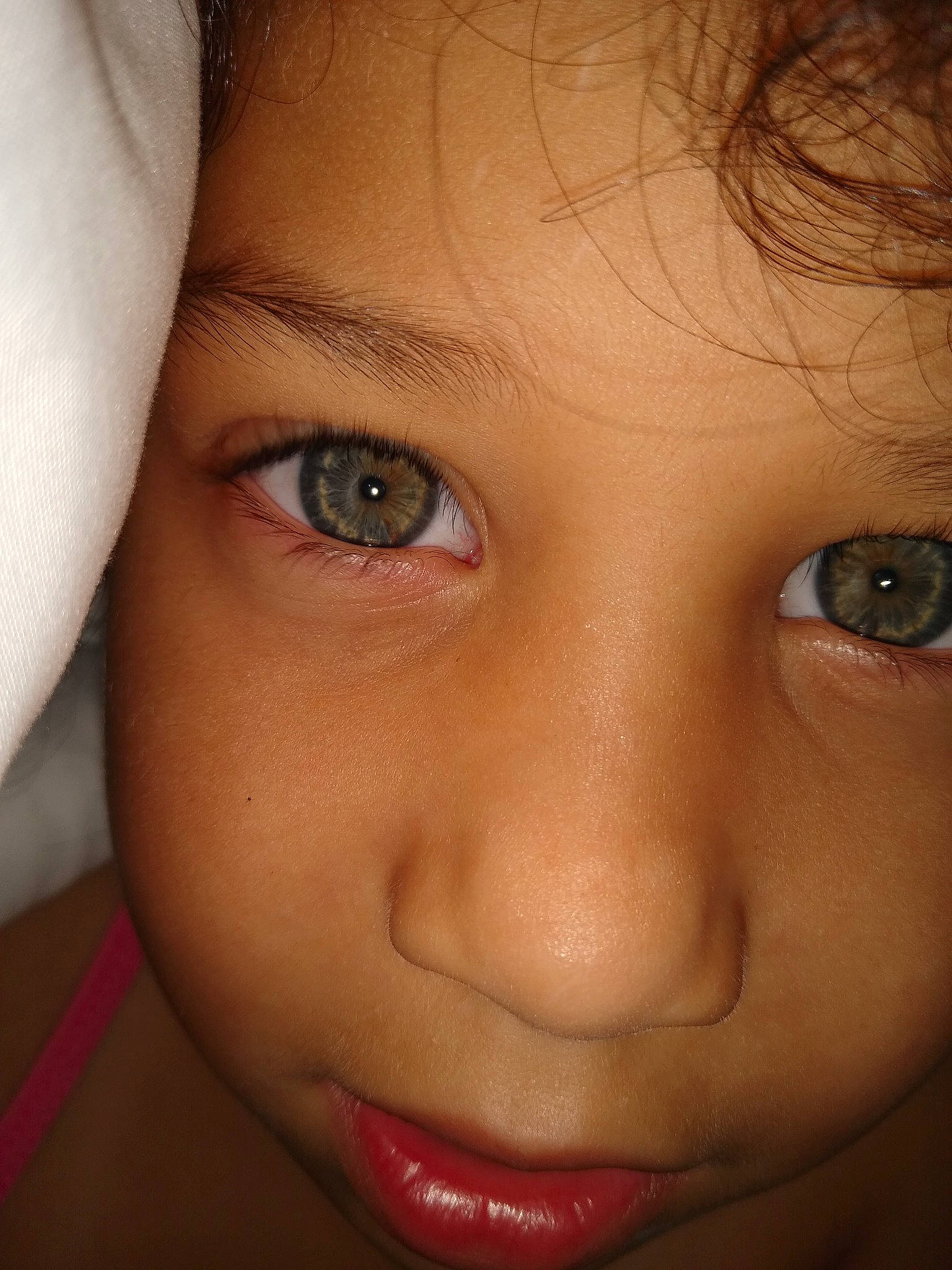 Mafalda is registered to the contest to win money with this photo: beauty, cheek, child, chin, close_up, eye, eyebrow, eyelash, face, facial_expression, forehead, head, iris, lip, material_property, mouth, nose, organ, person, skin