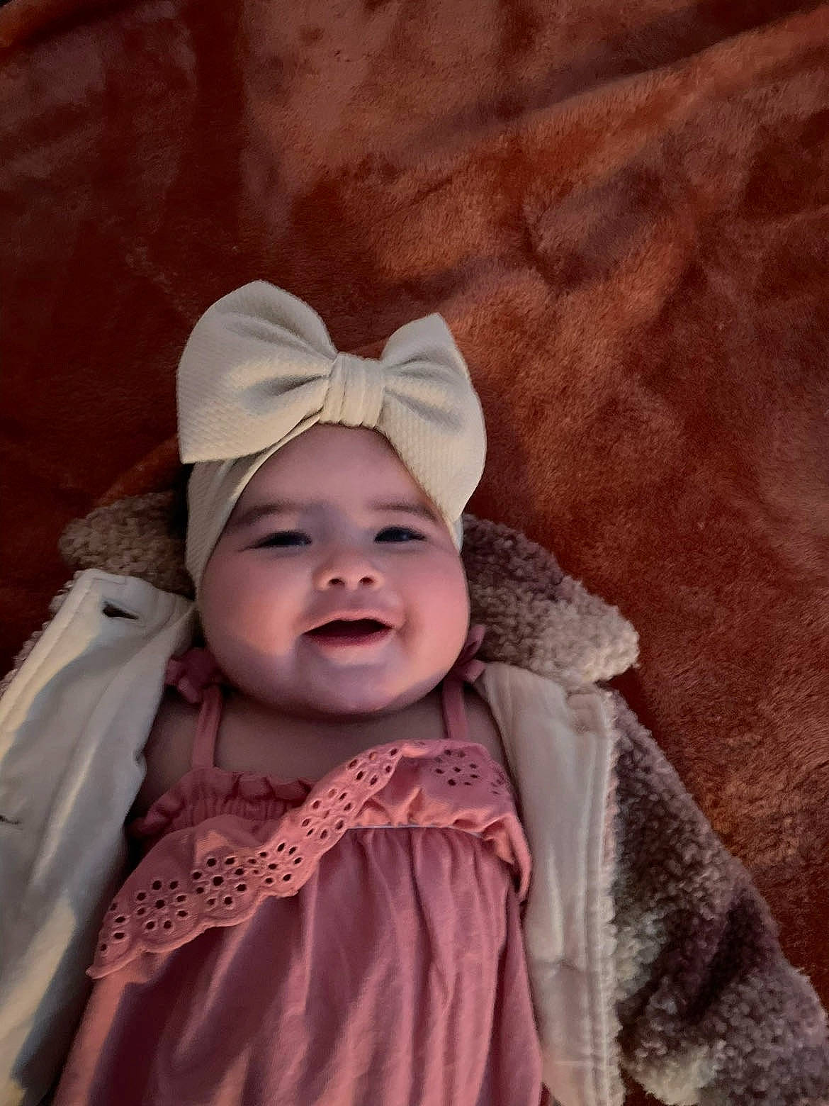 Claudia is registered to the contest to win money with this photo: baby, baby_toddler_clothing, bonnet, cap, child, costume_hat, crown, event, fashion_accessory, fun, hair_accessory, happy, headpiece, headwear, jewellery, magenta, outerwear, person, pink, smile