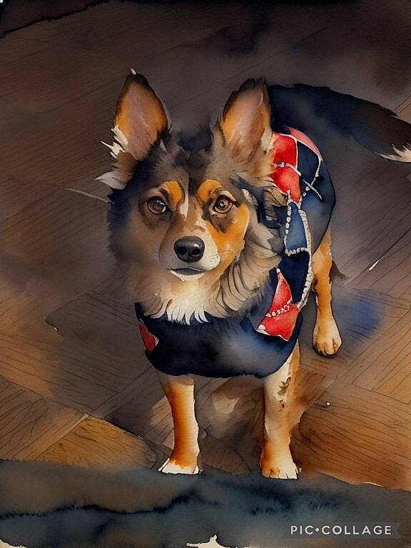Scrappy joined the competition — help win amazing prizes! art, canidae, carnivore, chihuahua, companion_dog, corgi_chihuahua, dog, dog_breed, dog_clothes, dog_supply, fawn, fur, non_sporting_group, papillon, russkiy_toy, snout, sporting_group, toy_dog, whiskers, working_animal