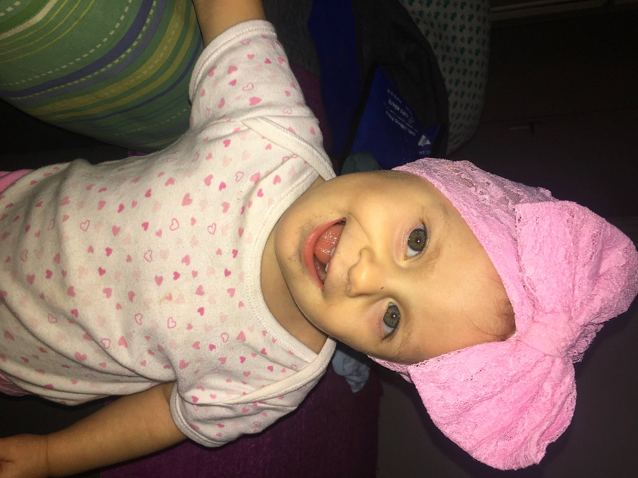 Valentina participe au concours pour gagner de l'argent avec cette photo : baby, baby_toddler_clothing, cheek, child, clothing, comfort, elbow, eyelash, fun, hat, headgear, headwear, joy, lip, mouth, nose, pattern, person, portrait_photography, skin