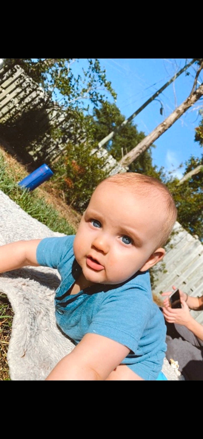 Ledger joined the competition — help win amazing prizes! baby, baby_toddler_clothing, cool, finger, fun, grass, hairstyle, hand, happy, leaf, leisure, outdoor_play_equipment, people_in_nature, person, plant, recreation, sky, standing, swing, toddler