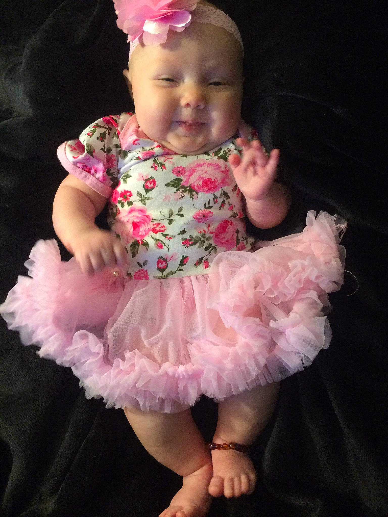 Stevie joined the competition — help win amazing prizes! baby, baby_products, baby_toddler_clothing, ballet_tutu, child, clothing, costume, dress, hair_accessory, headgear, person, pink, product, smile, toddler