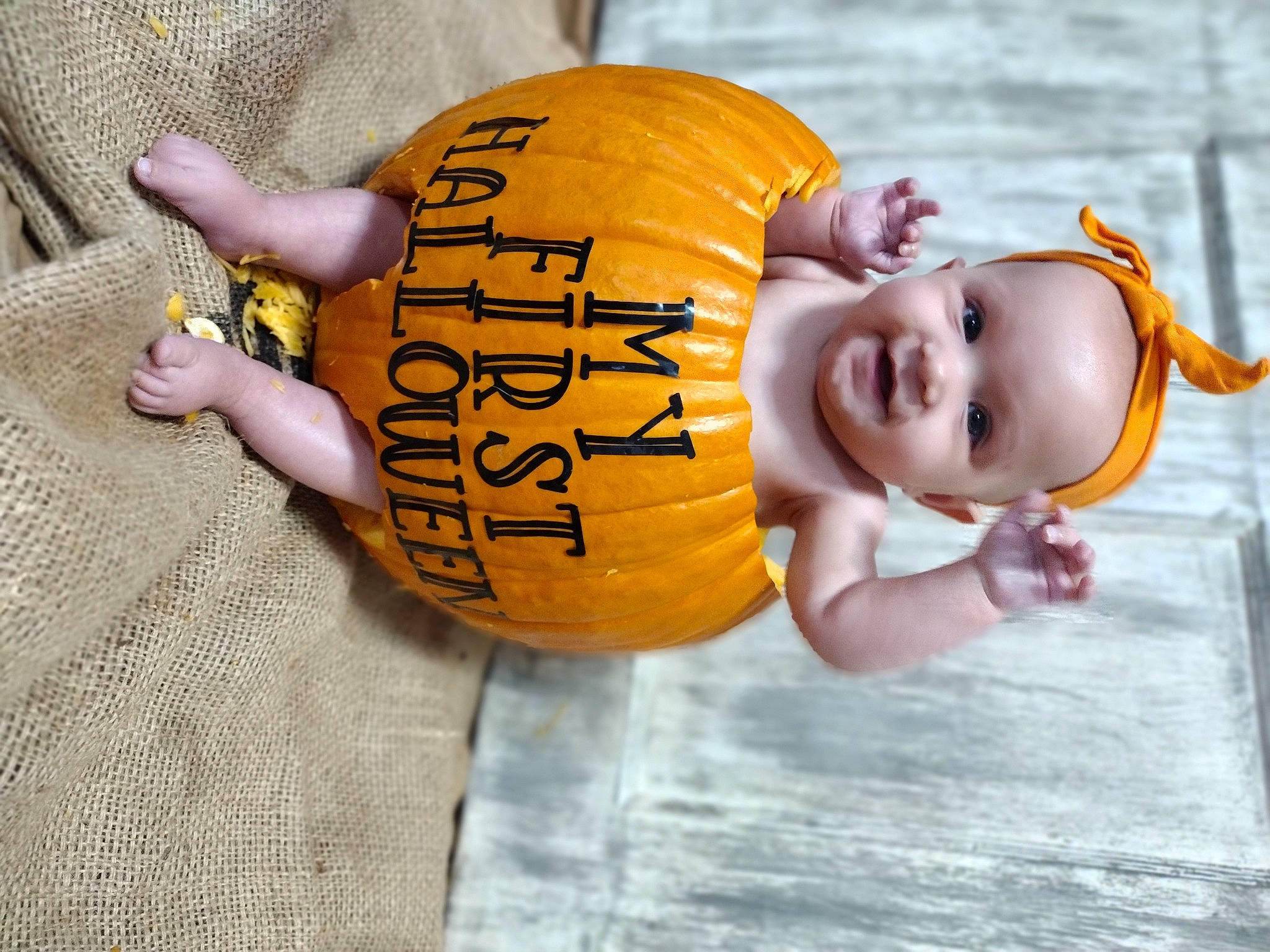 Willow Grace joined the competition — help win amazing prizes! abdomen, ball, calabaza, drum, elbow, eye, gourd, happy, hat, helmet, human_body, orange, person, plant, pumpkin, smile, sports_gear, squash, winter_squash, wood