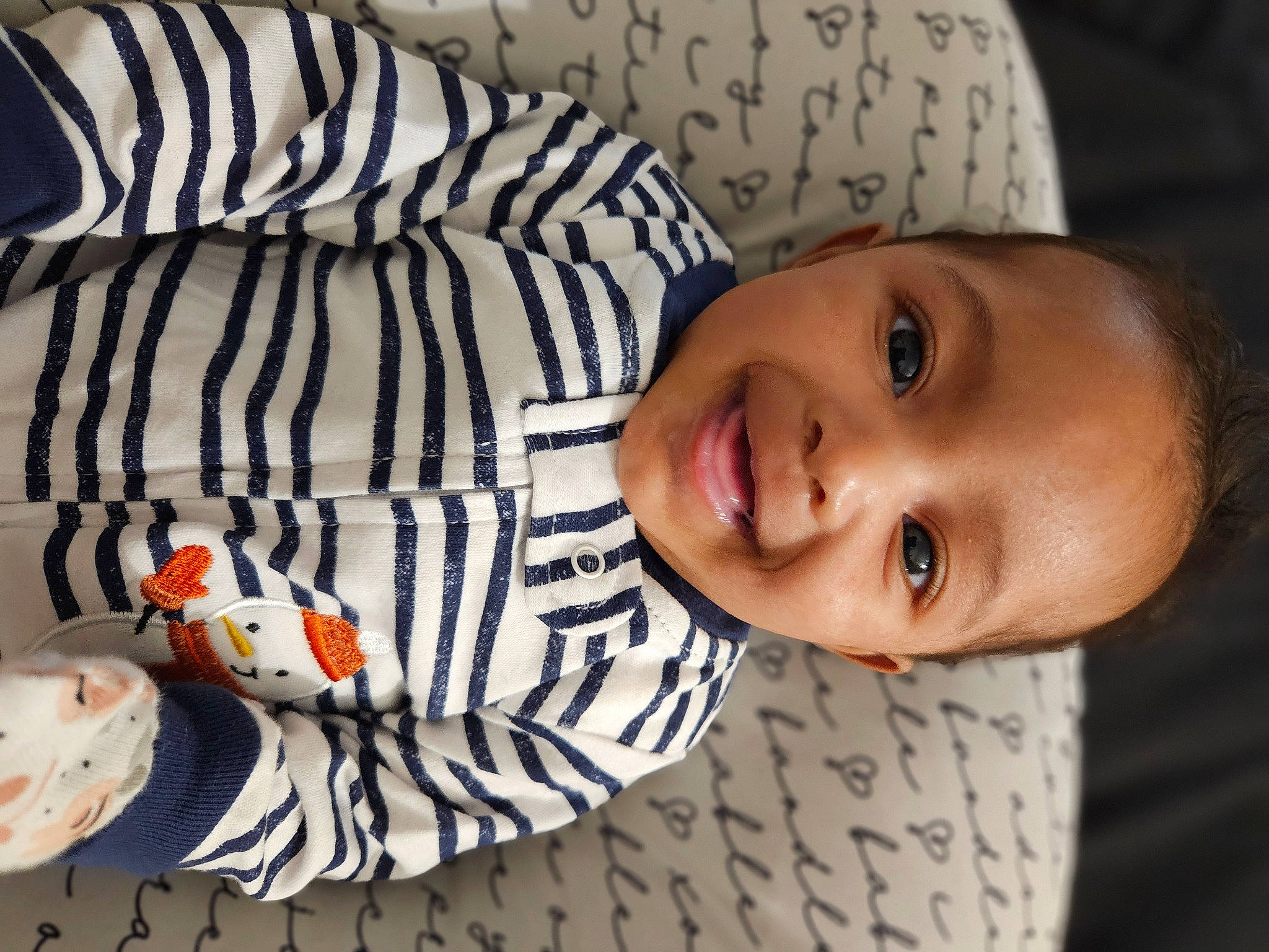 Luna is registered to the contest to win money with this photo: baby, baby_toddler_clothing, beauty, cheek, child, facial_expression, happy, iris, joy, lip, nose, organ, pattern, people, person, skin, sleeve, smile, toddler, toy