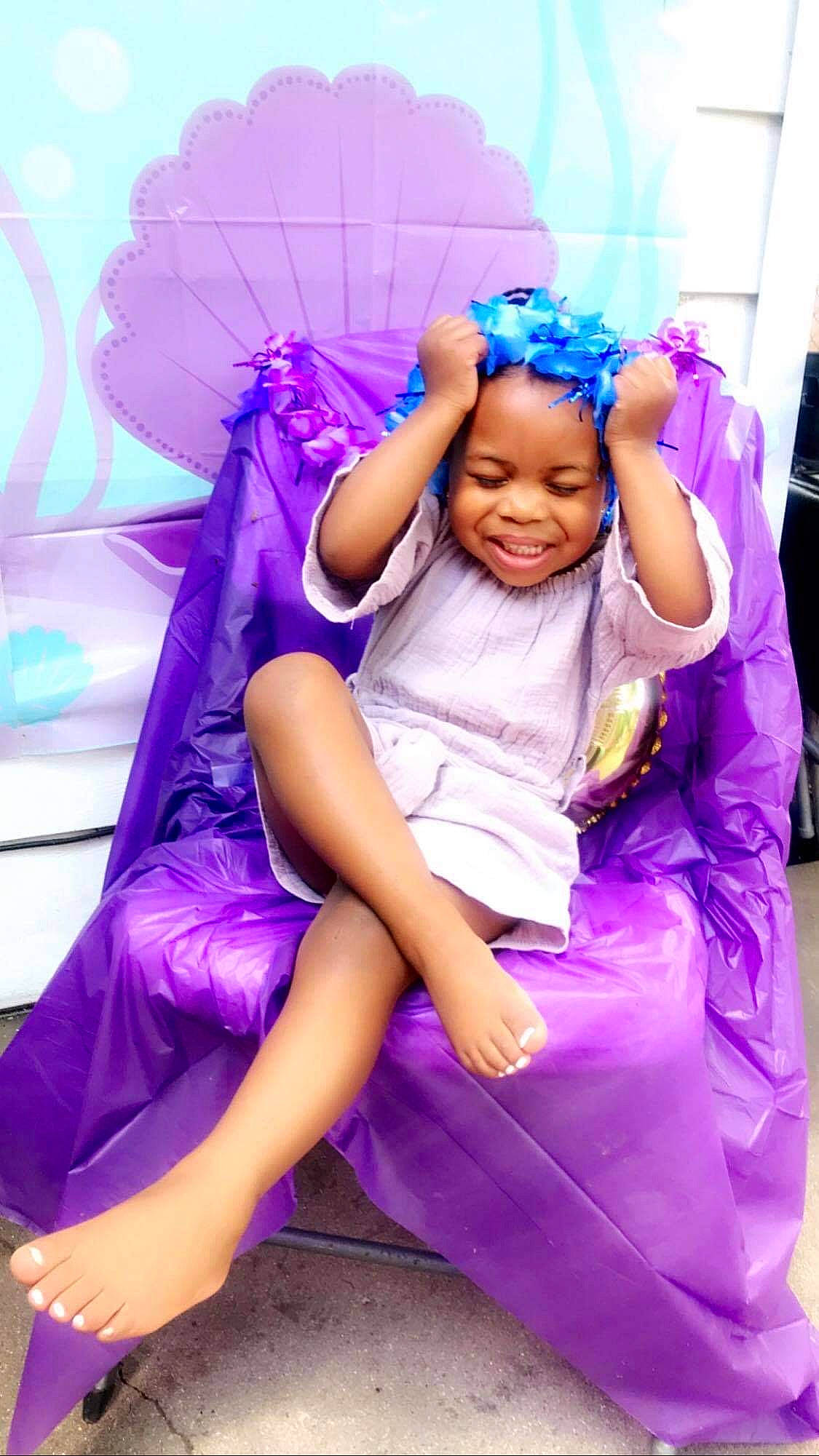 Amirah joined the competition — help win amazing prizes! black_hair, dress, electric_blue, flash_photography, fun, hairstyle, happy, headpiece, headwear, human_body, joy, leg, leisure, magenta, person, pink, purple, sandal, skin, smile