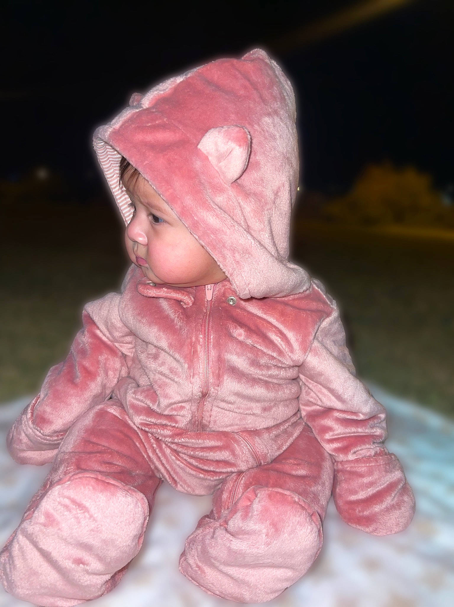 Alaina joined the competition — help win amazing prizes! art, cap, carmine, cheek, doll, eye, fashion_accessory, fictional_character, headwear, human_body, lawn_ornament, lip, magenta, nose, outerwear, peach, person, pink, sitting, sleeve