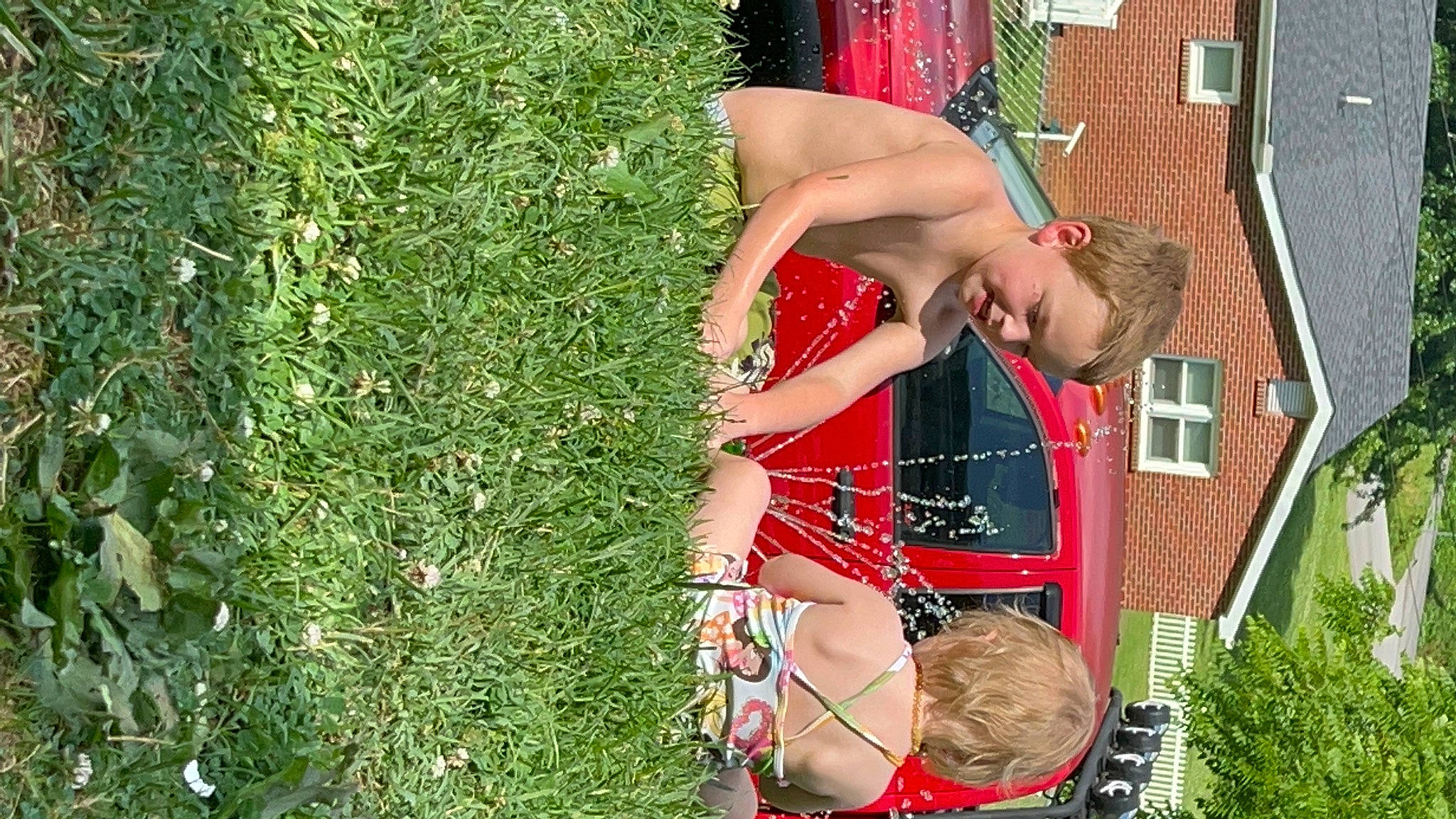 Eliyana joined the competition — help win amazing prizes! abdomen, barechested, barefoot, chest, fun, grass, happy, human_leg, knee, lawn, leg, leisure, people_in_nature, person, plant, recreation, shorts, thigh, trunk, waist