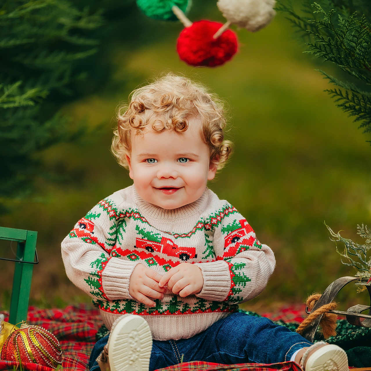 Layton joined the competition — help win amazing prizes! baby, bodypart, clothing, face, finger, flower, flowerarrangement, flowerbouquet, hand, happy, head, knitwear, person, photography, plant, portrait, sitting, smile, sweater, tree