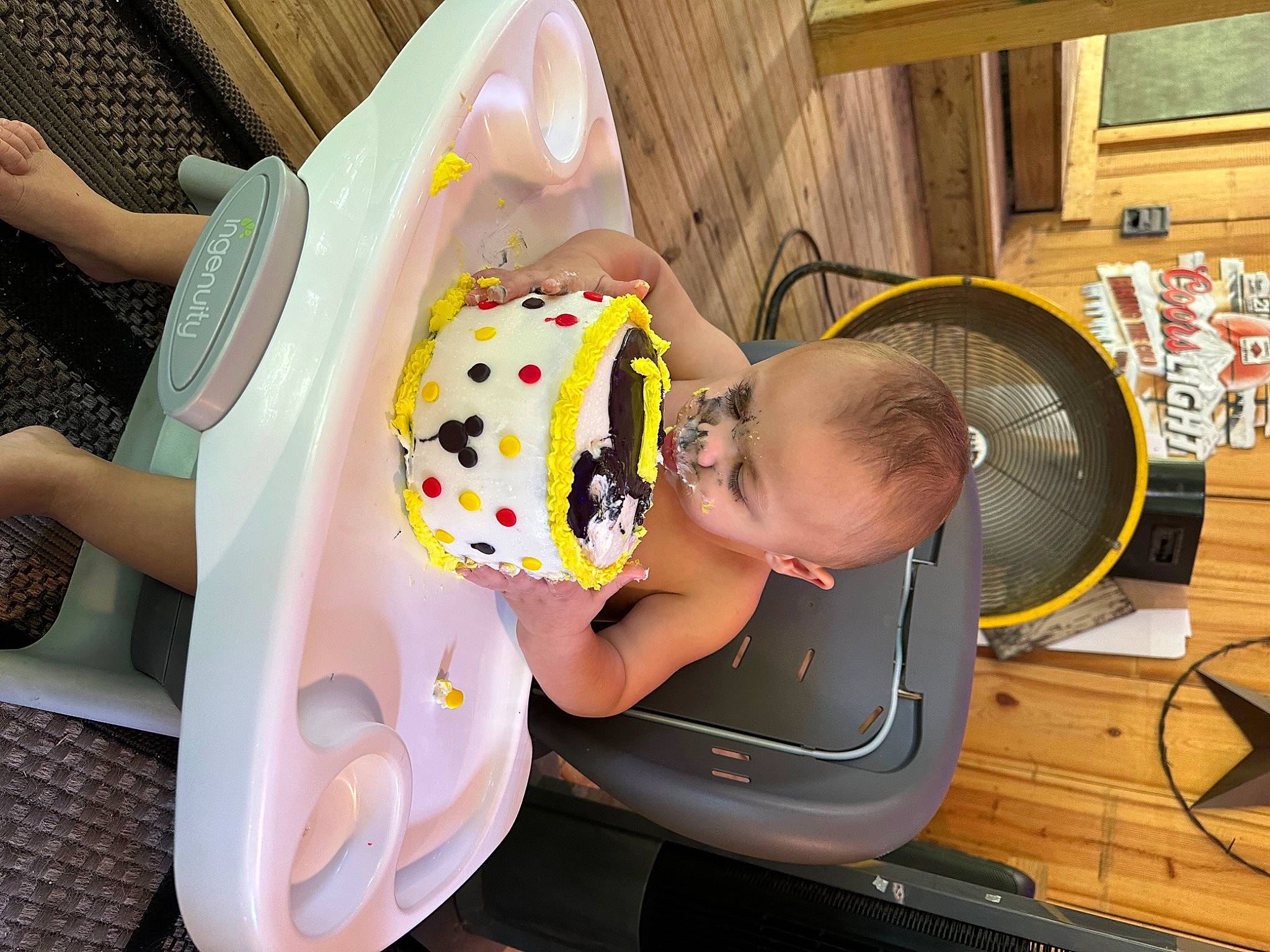 Justin is registered to the contest to win money with this photo: baby, baby_products, baby_toddler_clothing, baby_toys, child, comfort, fun, hairstyle, happy, leisure, pattern, person, picture_frame, play, product, room, sitting, thigh, toddler