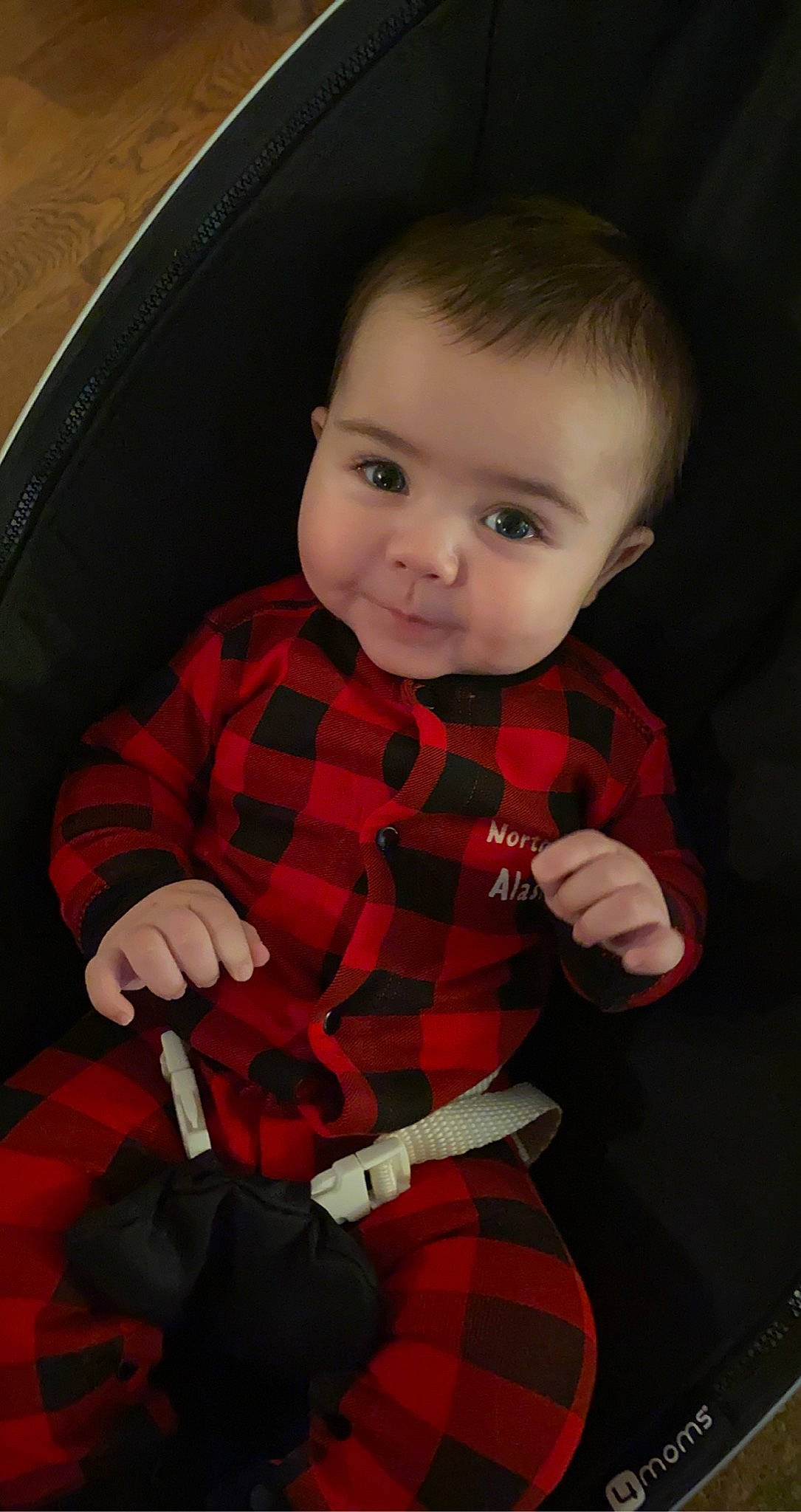 Henley joined the competition — help win amazing prizes! arm, baby_toddler_clothing, child, dress, eye, flash_photography, head, human_body, lip, organ, pattern, person, plaid, red, skin, sleeve, smile, tartan, textile, toddler