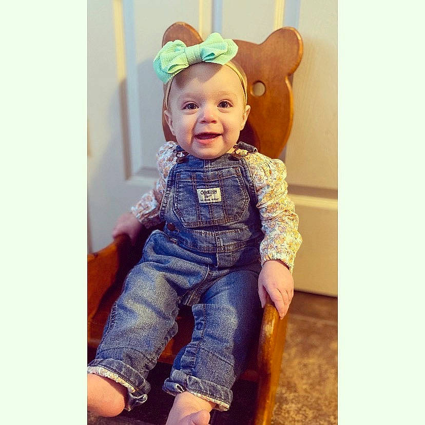 Baylee is registered to the contest to win money with this photo: baby, baby_toddler_clothing, clothing, collar, denim, electric_blue, eye, face, happy, head, human_body, jeans, leg, person, product, shirt, sleeve, smile, t_shirt, toddler