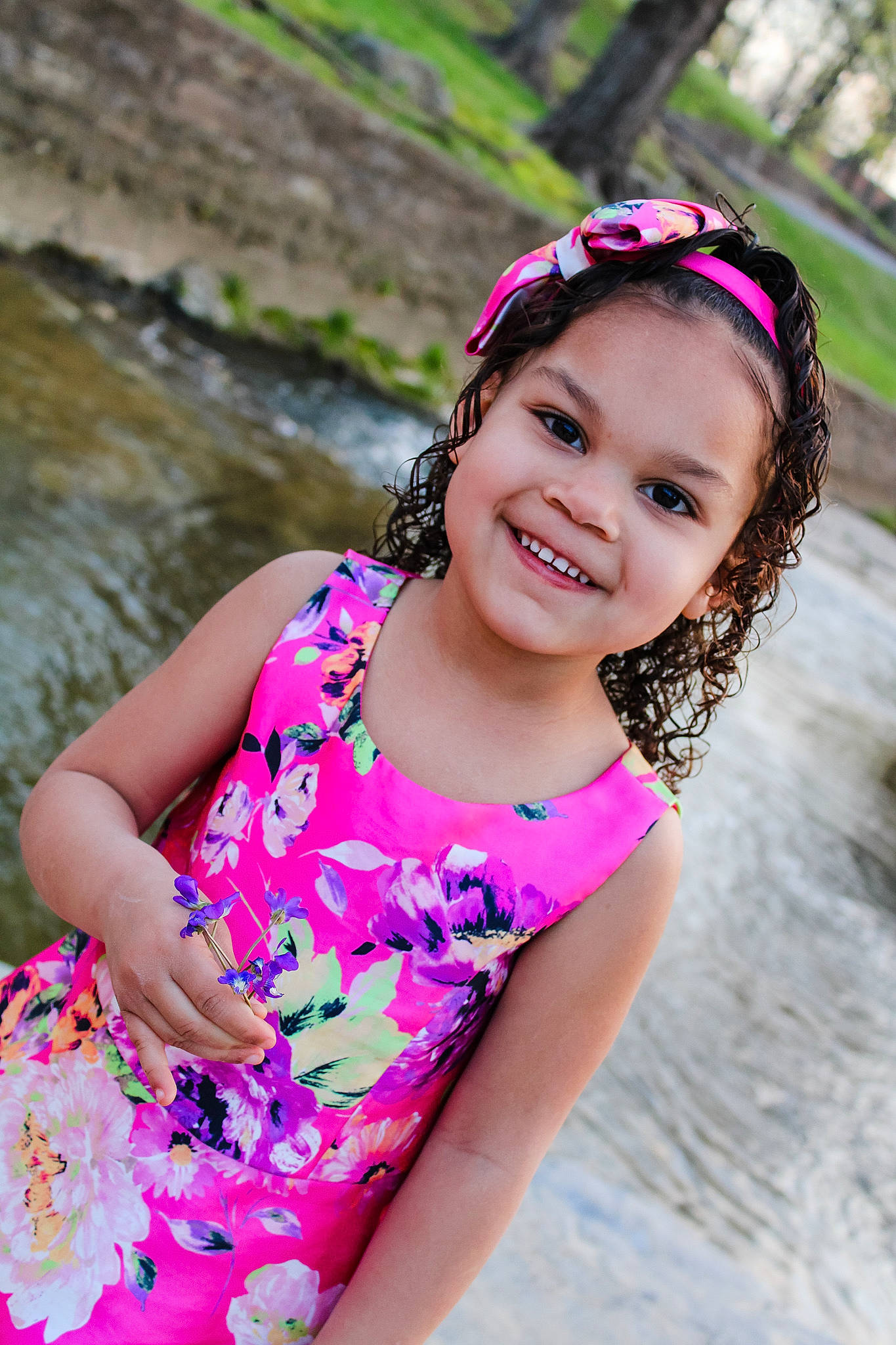 Za'Niayh joined the competition — help win amazing prizes! black_hair, dress, flash_photography, fun, grass, happy, joy, leaf, leisure, long_hair, magenta, nature, people_in_nature, person, pink, plant, recreation, shoulder, skin, smile