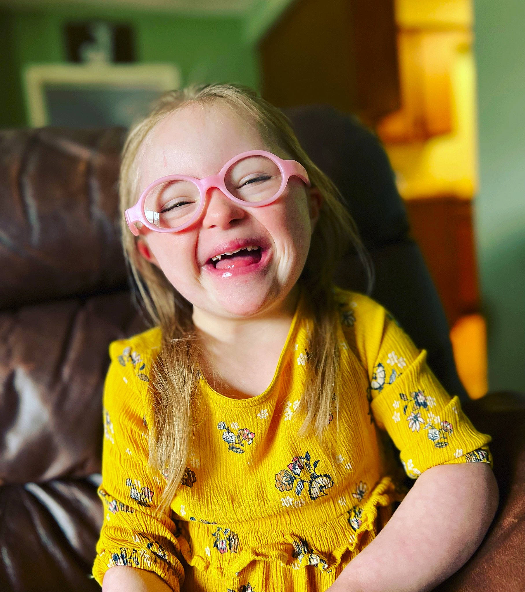 Kaci is registered to the contest to win money with this photo: beauty, cheek, child, facial_expression, finger, fun, gesture, glasses, happy, iris, lip, mouth, nose, person, skin, sleeve, smile, t_shirt, toddler, tooth