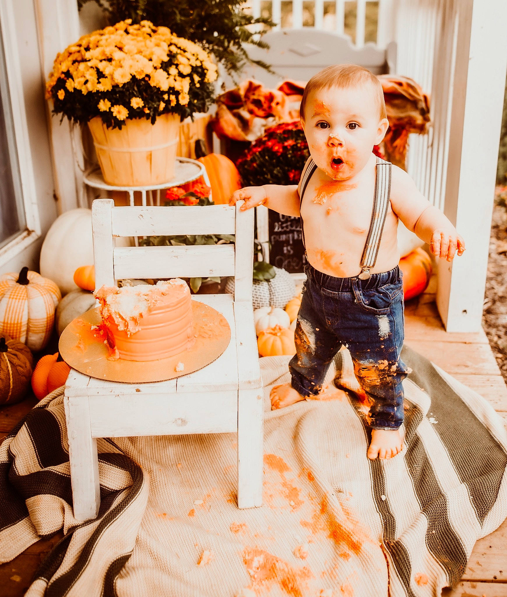 Oaklinn joined the competition — help win amazing prizes! baby, baby_toddler_clothing, beauty, bouquet, chair, child, cut_flowers, event, floral_design, flower, flower_arranging, happy, orange, peach, person, petal, plant, sitting, surprise, textile