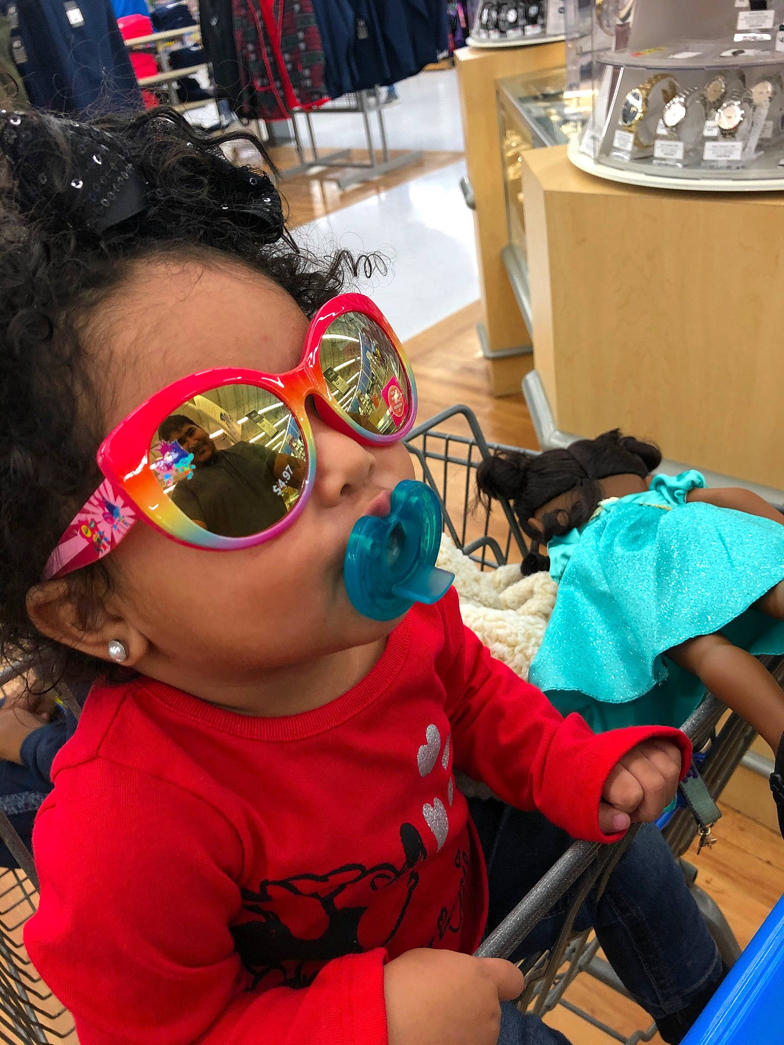 Adrienne joined the competition — help win amazing prizes! child, cool, eyewear, fun, glasses, goggles, person, personal_protective_equipment, sunglasses, toddler