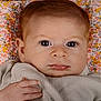 Hazel a rejoint le concours — aidez-le/la à gagner de superbes lots ! baby, blanket, closeup, clothing, cozy, cute, expression, eyes, face, floral_pattern, hand, head, indoors, infant, portrait, pout, saliva, skin, sweater, young_child