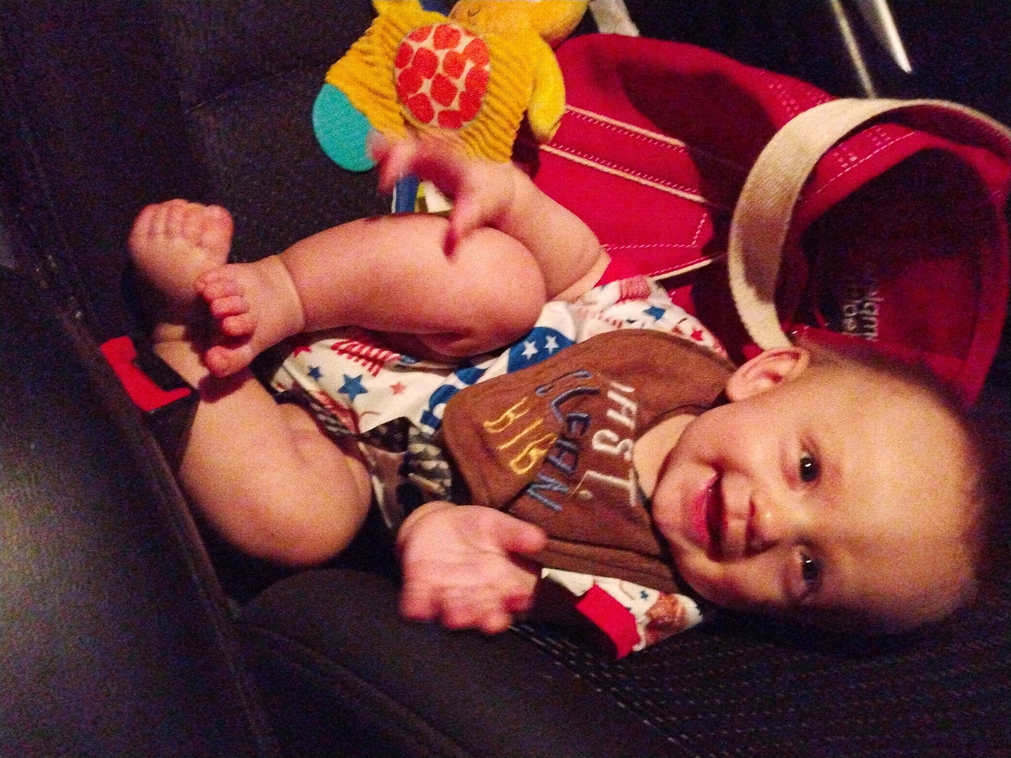 Beau is registered to the contest to win money with this photo: baby, baby_sleeping, baby_toddler_clothing, cheek, comfort, eye, finger, flash_photography, foot, fun, happy, head, human_body, joy, lap, mouth, person, skin, smile, thigh