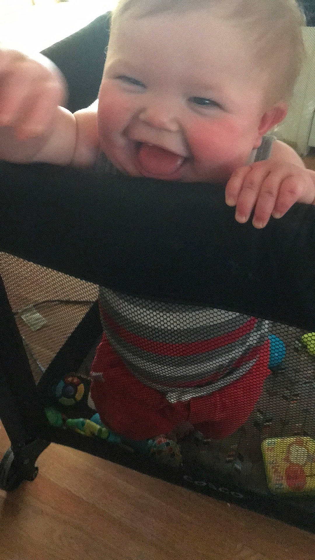 Braylen joined the competition — help win amazing prizes! baby, cheek, child, hand, mouth, nose, person, smile, toddler, tooth