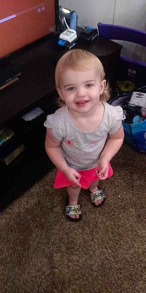 Brookelynn joined the competition — help win amazing prizes! baby, baby_toddler_clothing, cheek, child, eye, face, floor, flooring, fun, happy, head, joy, leg, person, shorts, skin, sleeve, smile, standing, t_shirt