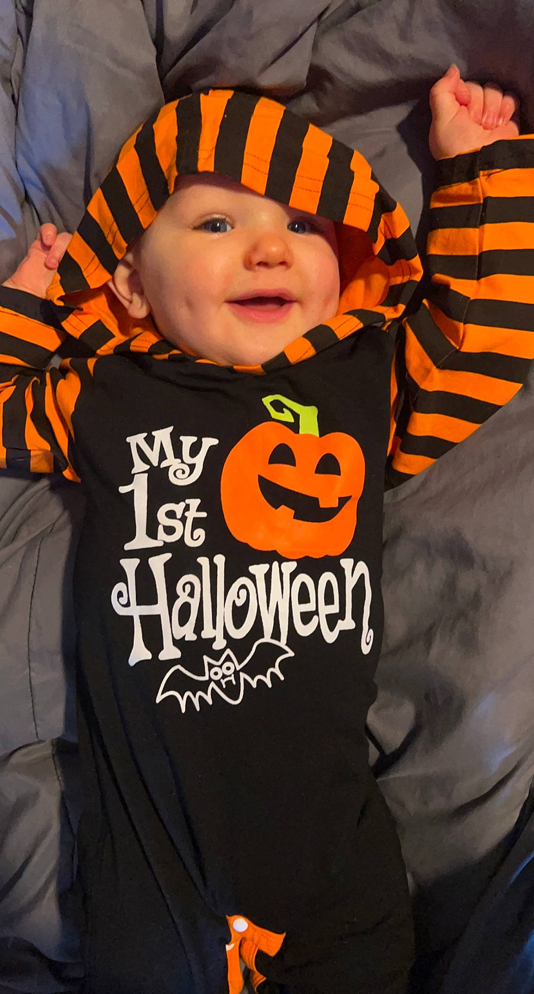Kysen joined the competition — help win amazing prizes! baby, baby_toddler_clothing, black, calabaza, child, cucurbita, event, font, fun, gourd, happy, headwear, jack_o_lantern, orange, person, pumpkin, sleeve, smile, t_shirt, toddler