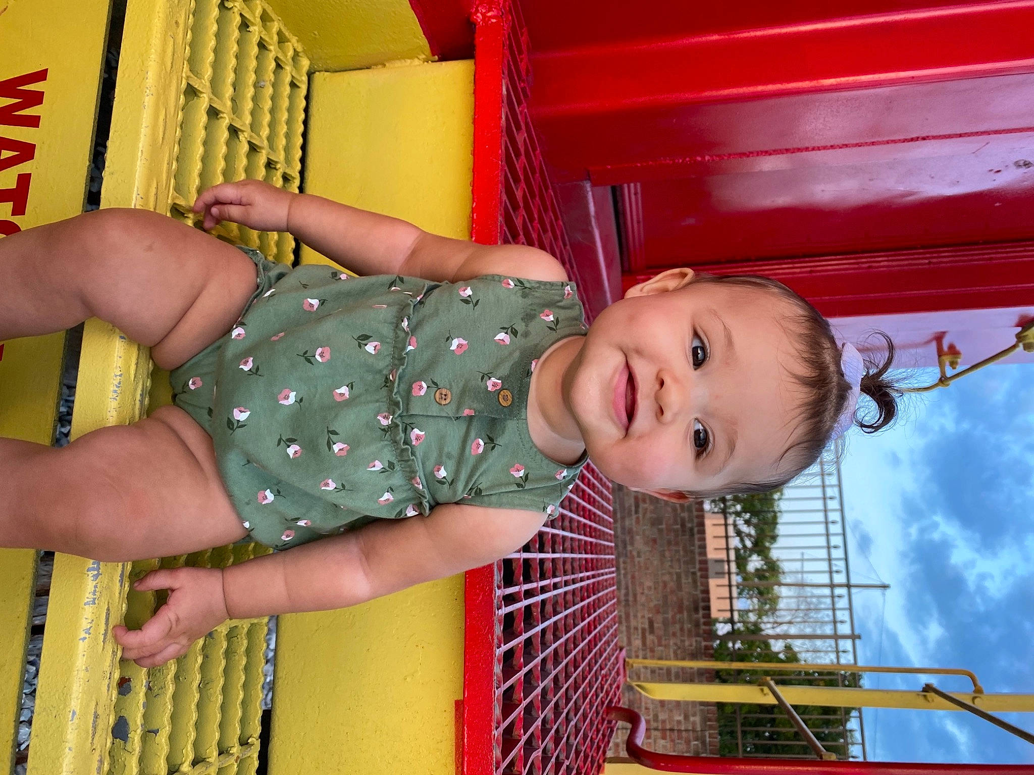 Akira joined the competition — help win amazing prizes! baby, baby_toddler_clothing, child, city, cloud, fun, happy, human_body, human_leg, joy, leisure, pattern, person, play, playground, red, sky, smile, t_shirt, thigh